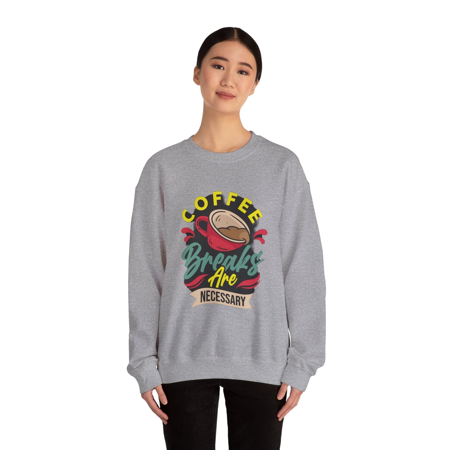 Coffee Breaks Are Necessary Unisex Heavy Blend™ Crewneck Sweatshirt
