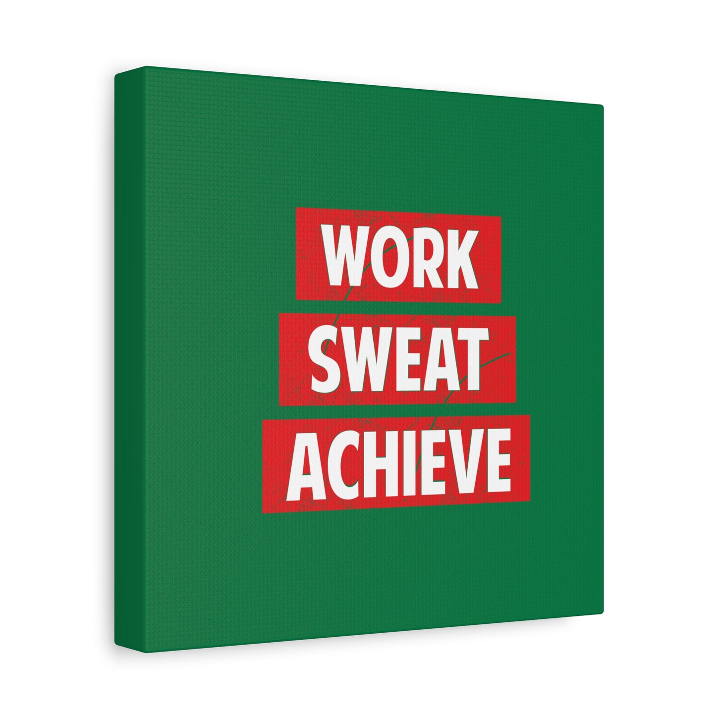 Work Sweat Achieve Matte Canvas, Stretched, 1.25"