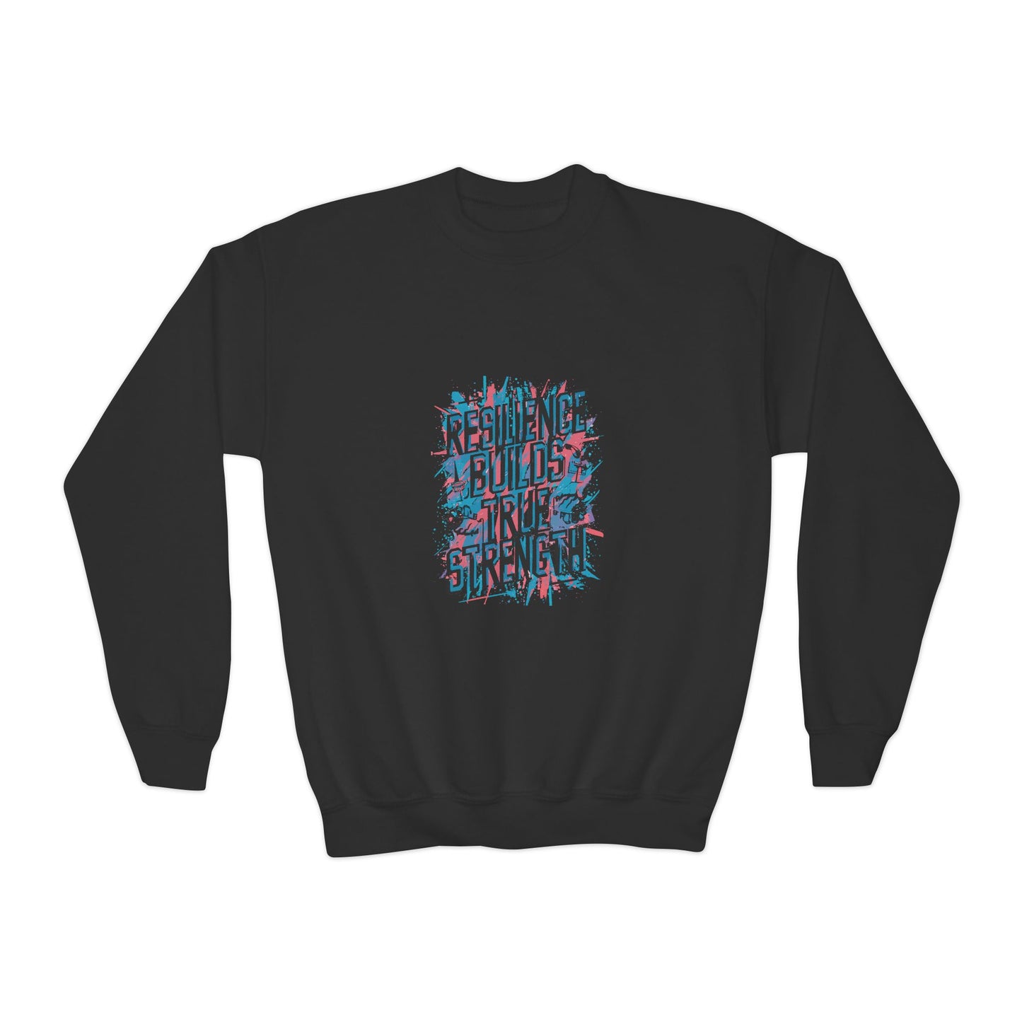 Resilience Builds True Strength Youth Crewneck Sweatshirt