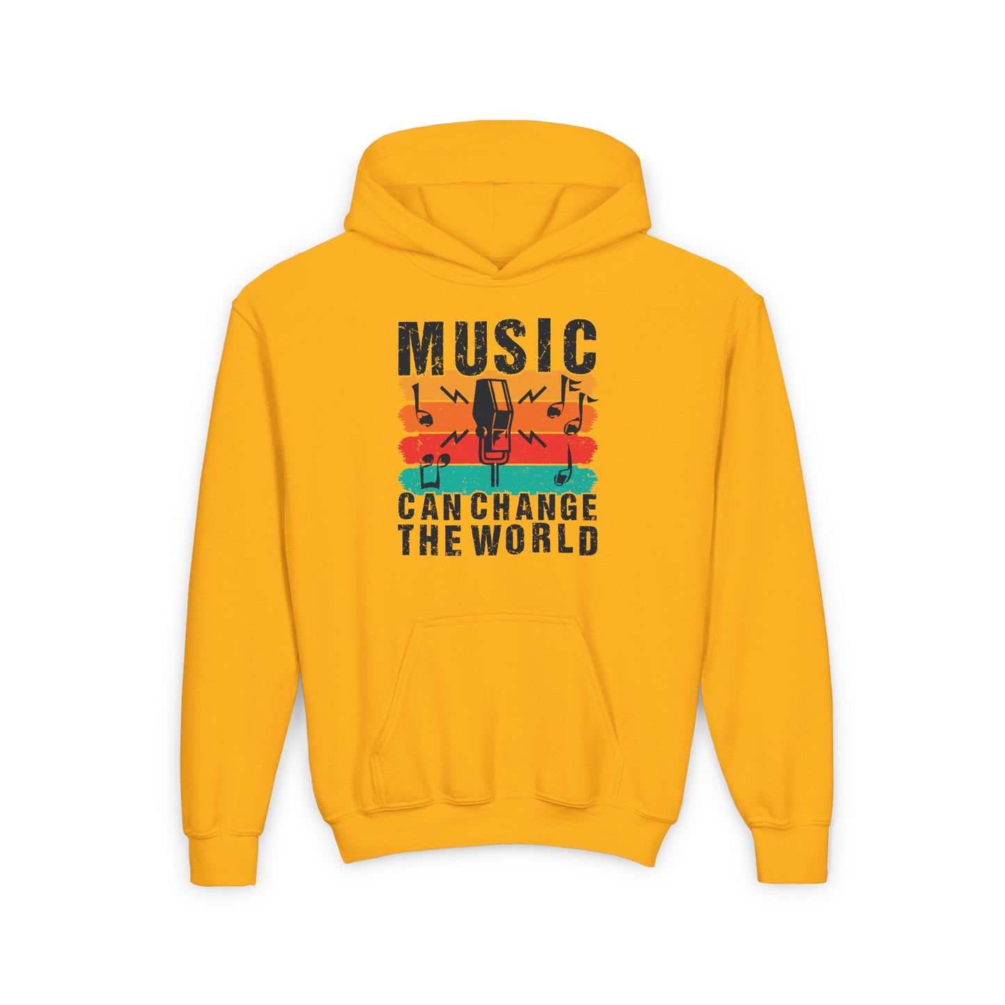 Music Can Change The World Youth Heavy Blend Hooded Sweatshirt