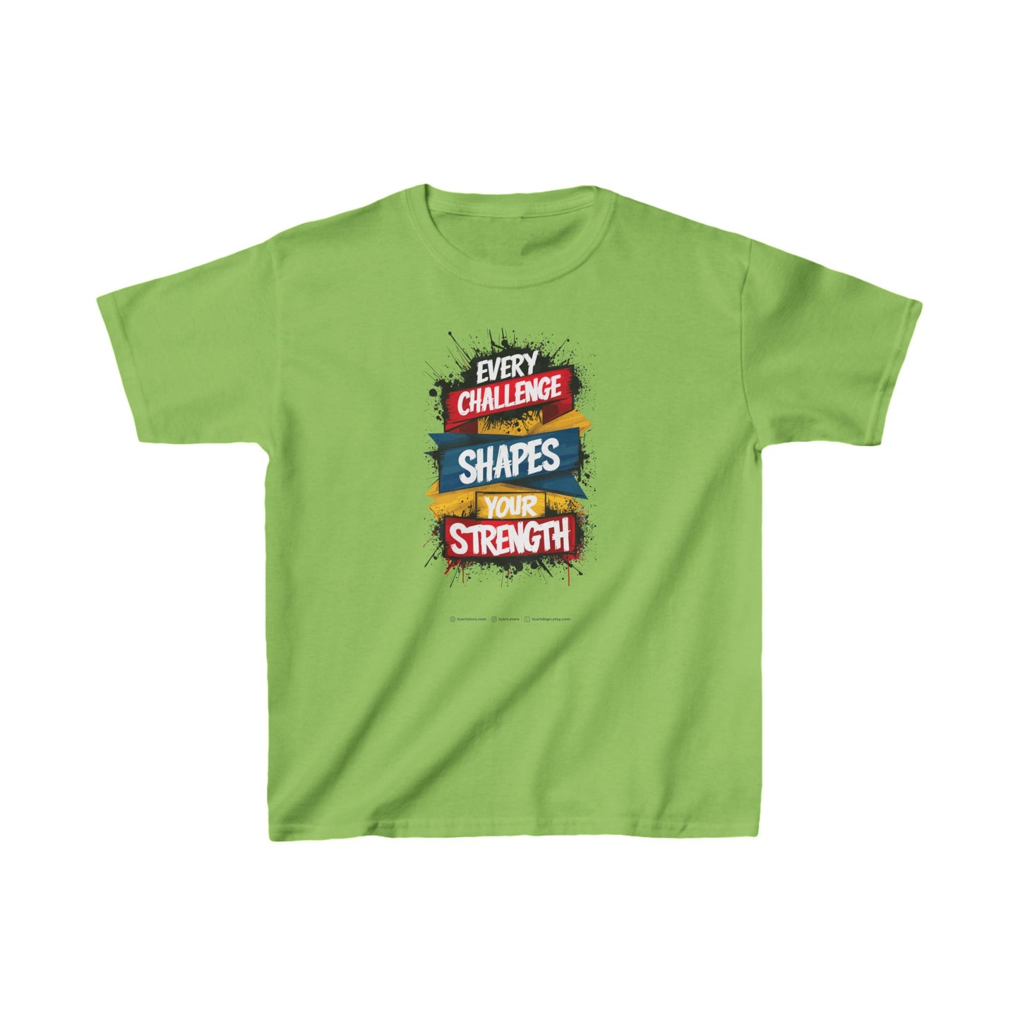 Every Challenge Shapes Your Strength Kids Heavy Cotton™ Tee
