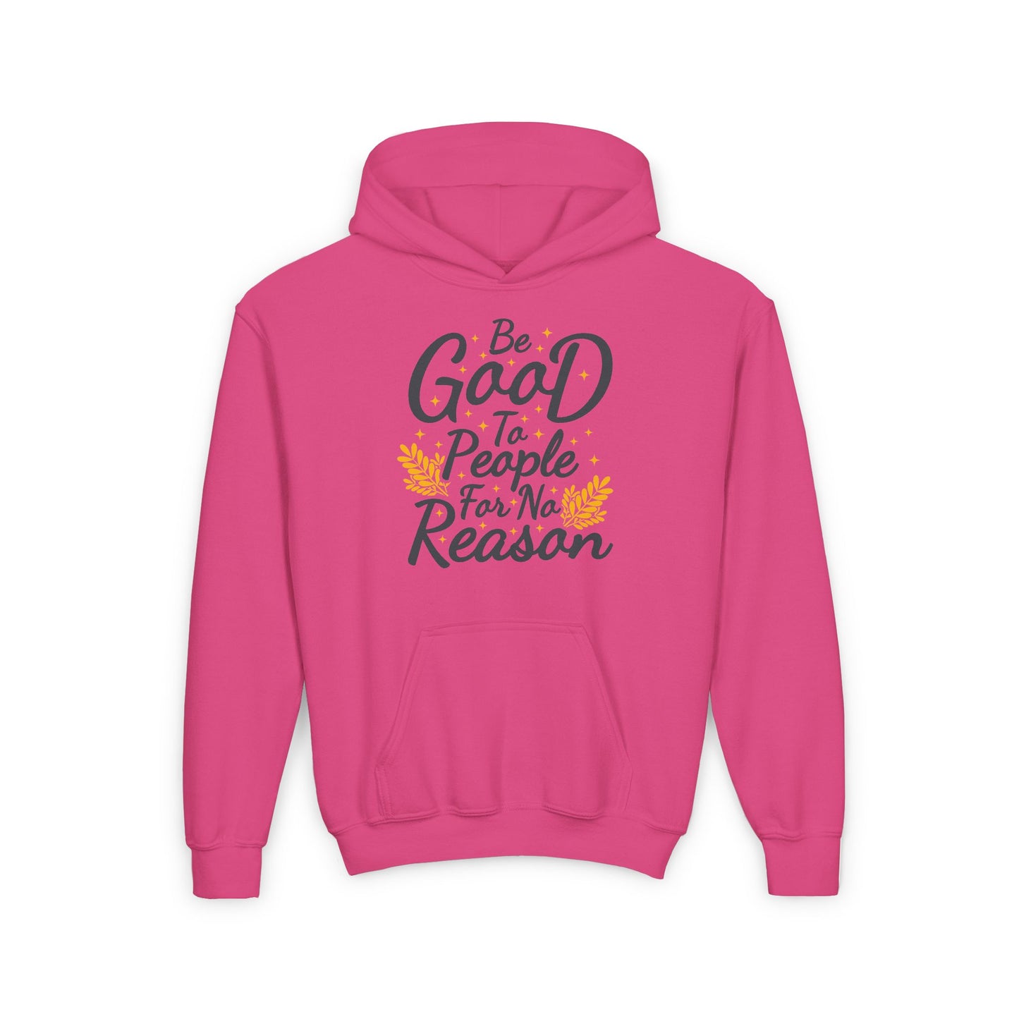 Be Good To People For No Reason Youth Heavy Blend Hooded Sweatshirt