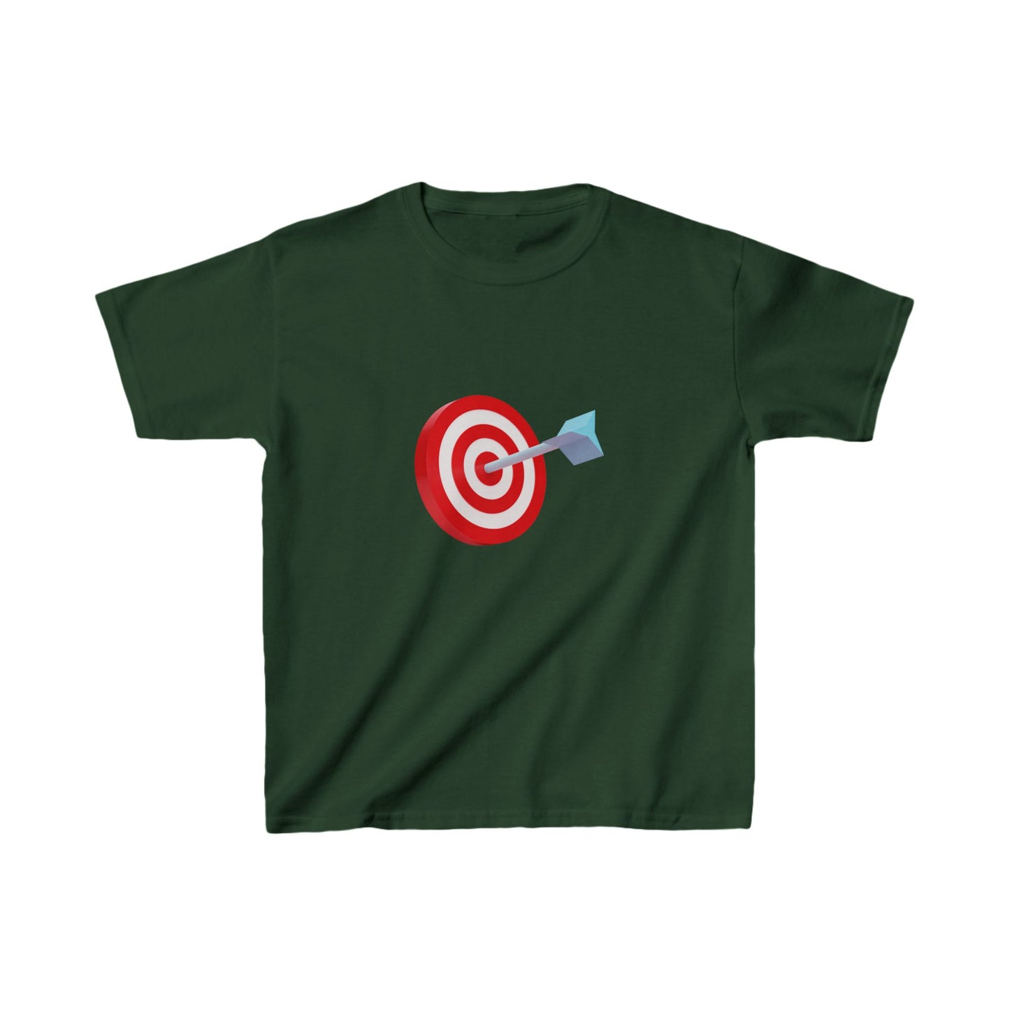 3d Render Arrow Hit The Center Of Target Or Goal Of Success Kids Heavy Cotton™ Tee