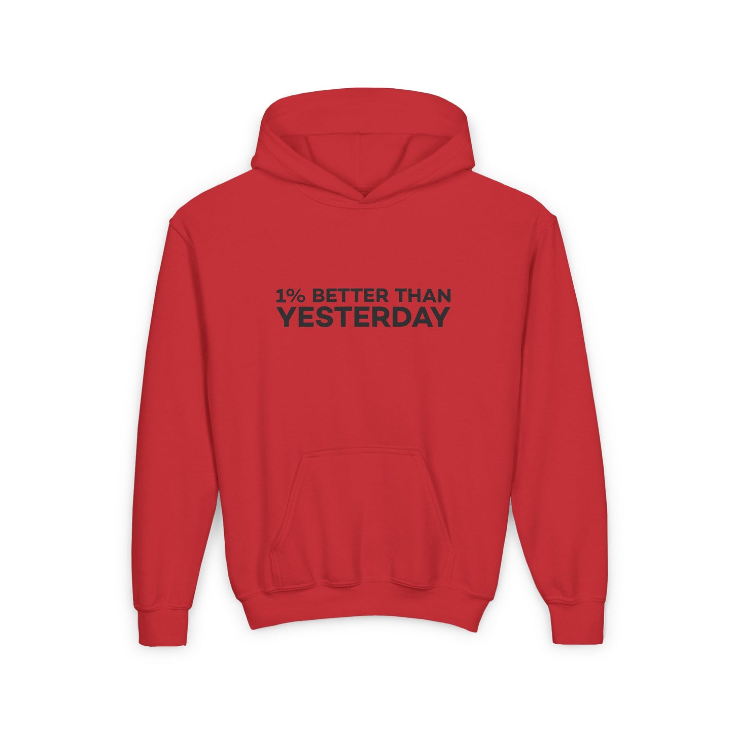 1% Better Than Yesterday Youth Heavy Blend Hooded Sweatshirt