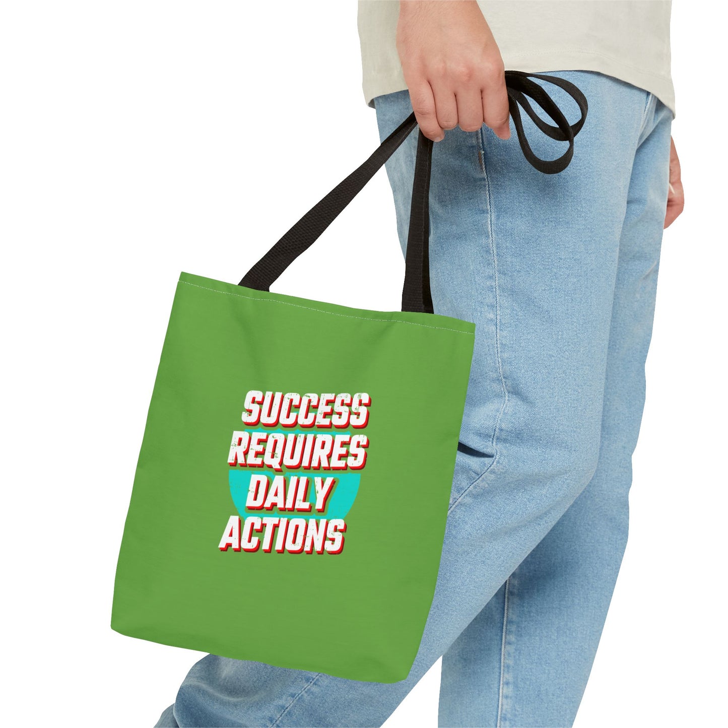 Success Requires Daily Actions Tote Bag (AOP)