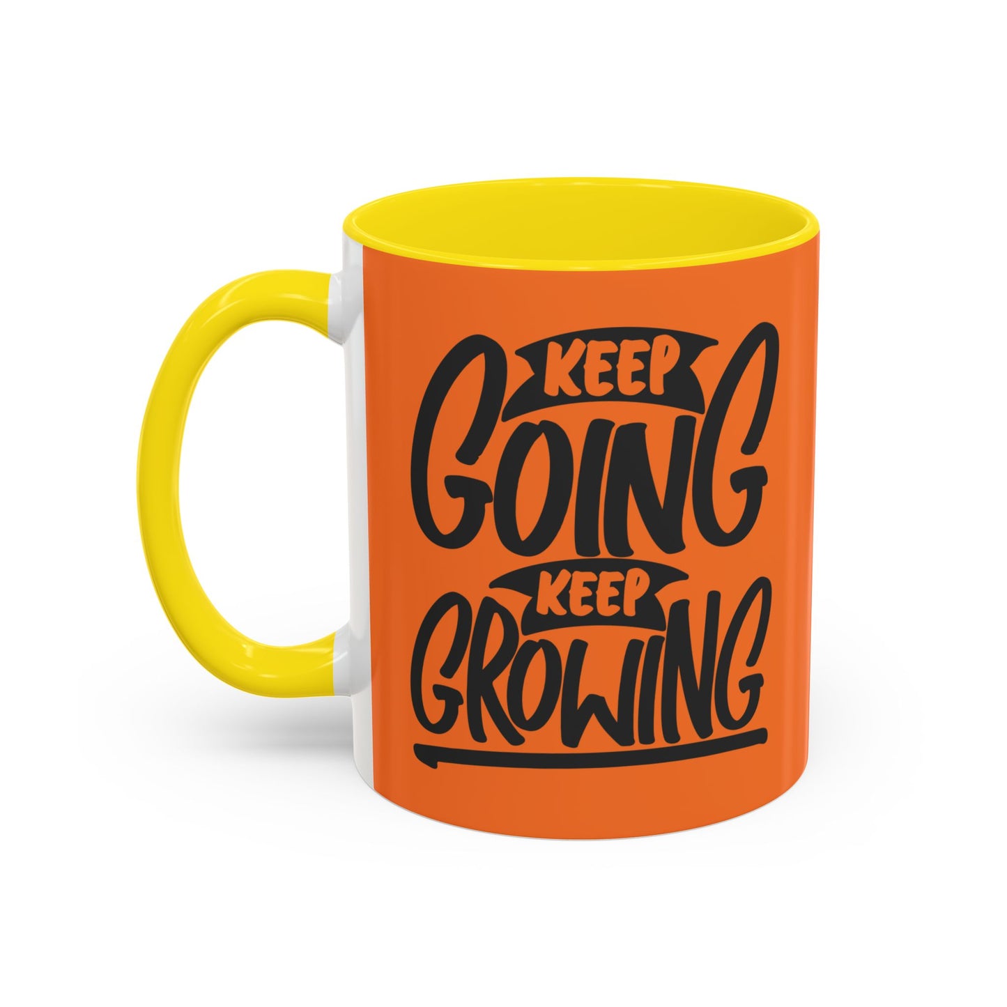 Keep Going Keep Growing Accent Coffee Mug (11, 15oz)