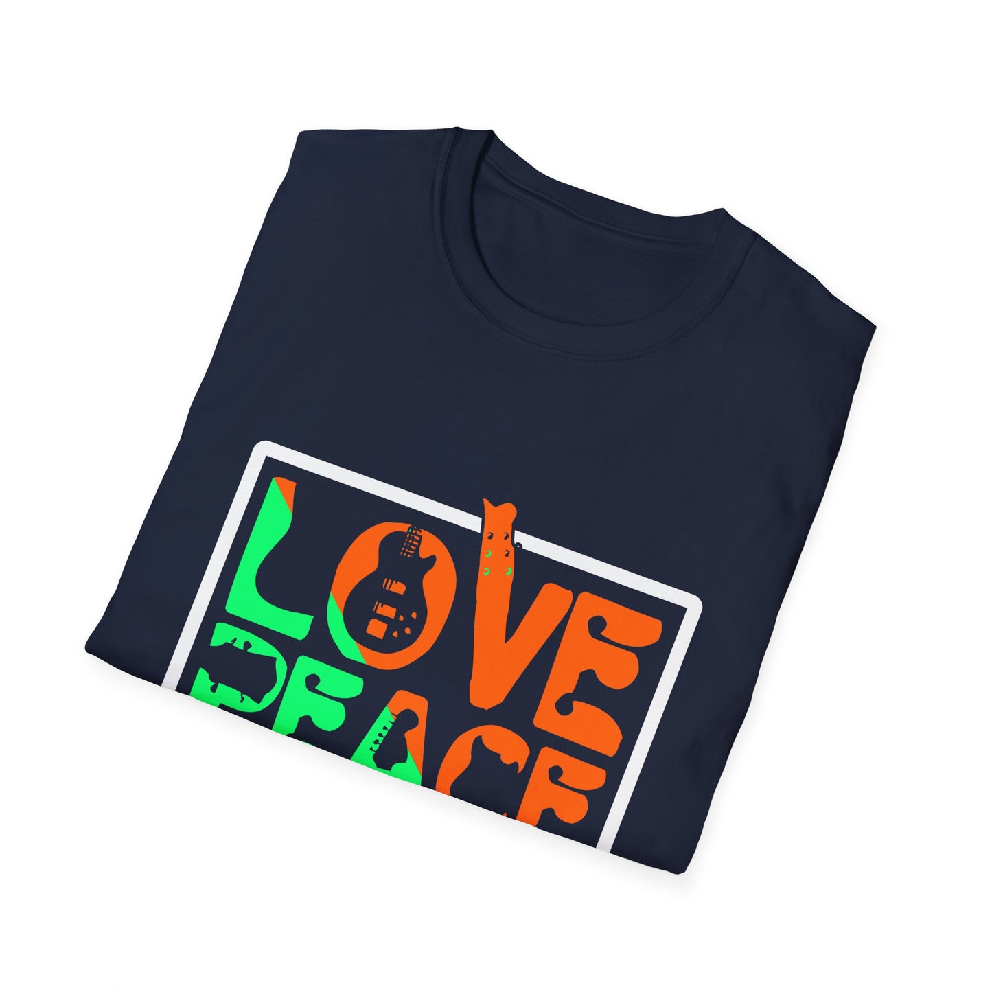 Love Peace Music Unisex Softstyle T-Shirt