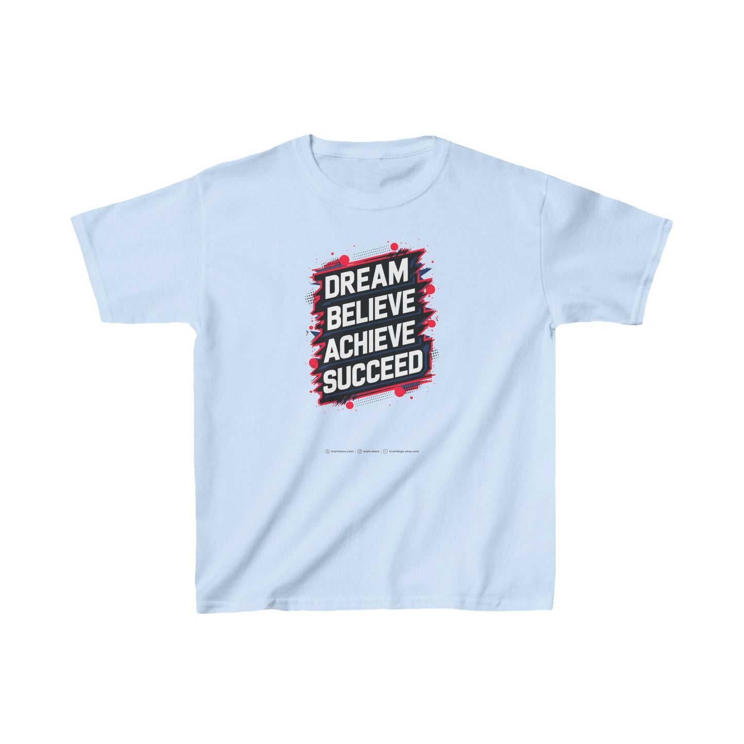Dream Velieve Achieve Succeed Kids Heavy Cotton™ Tee