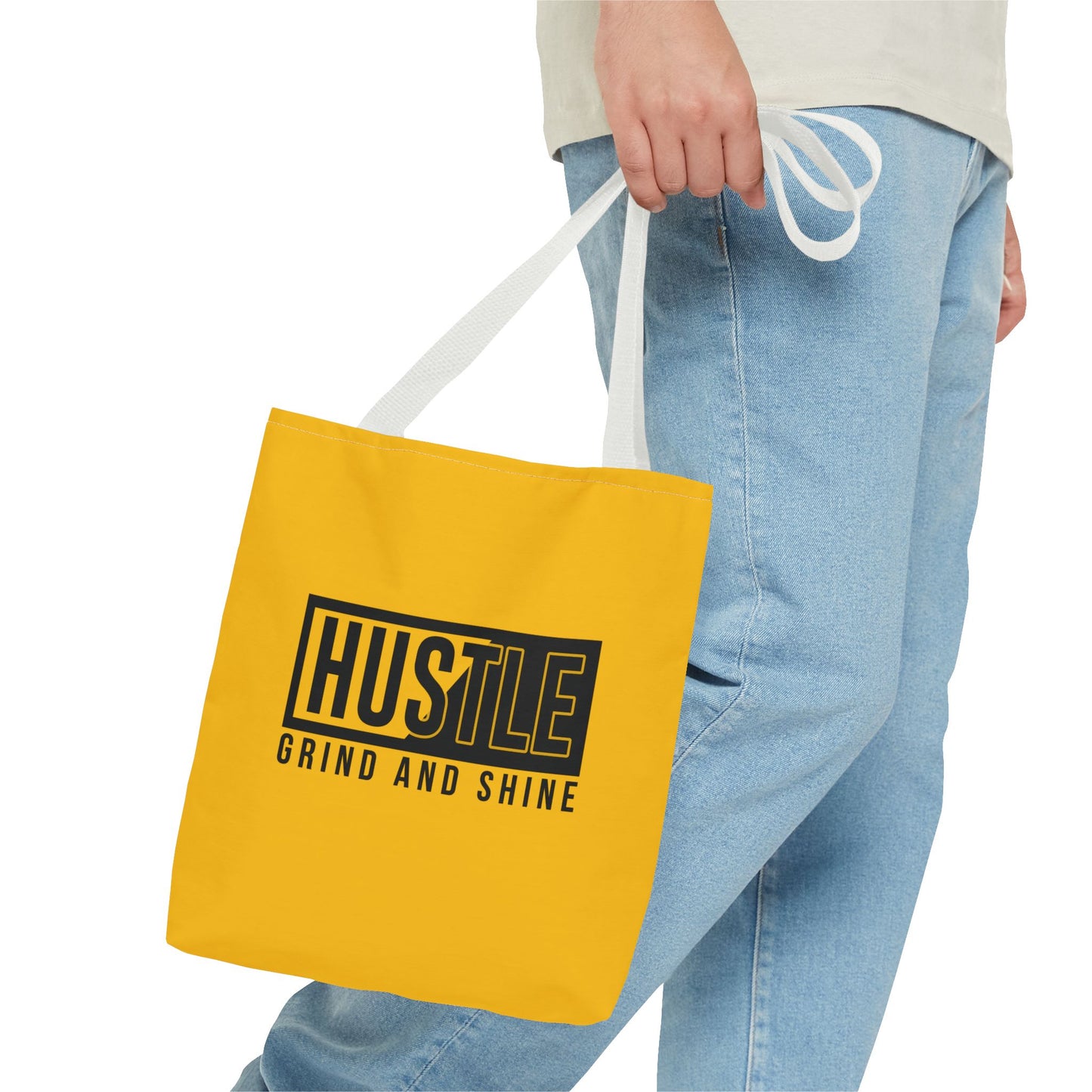 Hustle Grind And Shine Tote Bag (AOP)