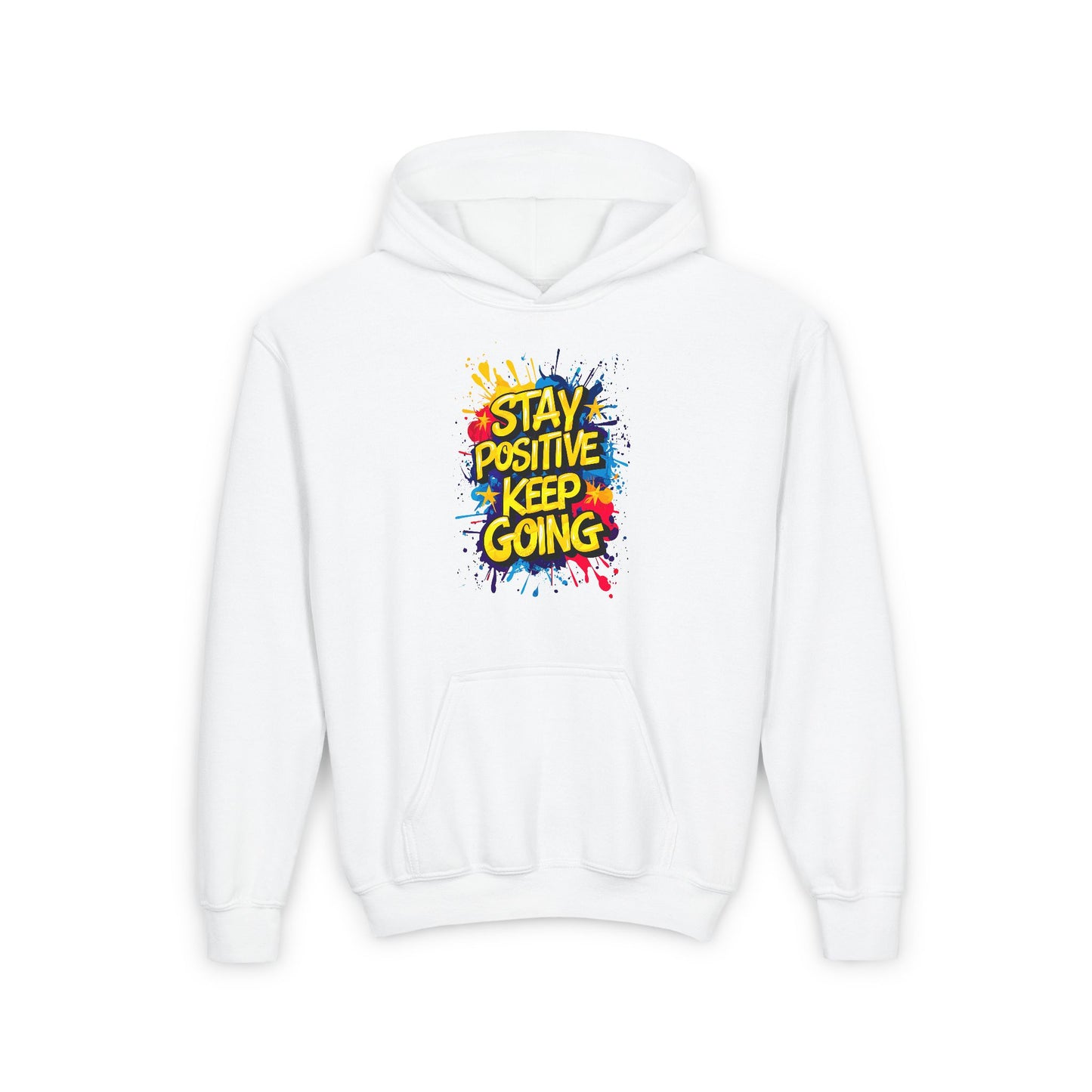 Stay Positive Keep Going Youth Heavy Blend Hooded Sweatshirt