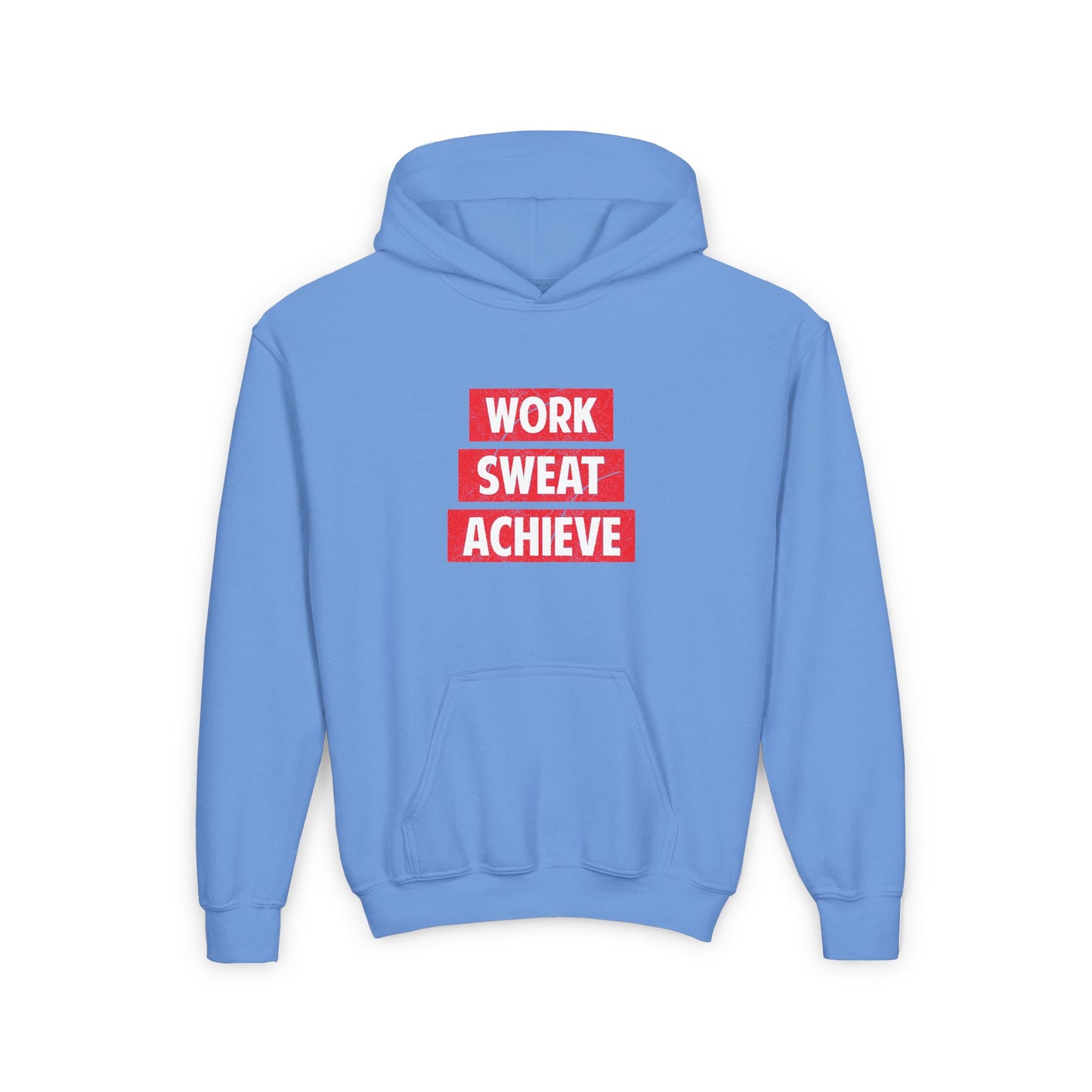 Work Sweat Achieve Youth Heavy Blend Hooded Sweatshirt