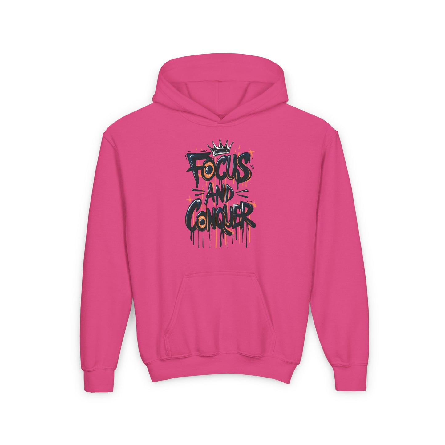 Focus And Conquer Youth Heavy Blend Hooded Sweatshirt