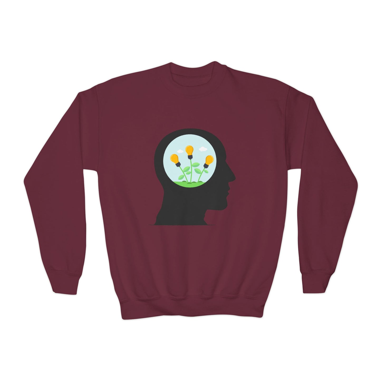 Mindset And Positive Thoughts Youth Crewneck Sweatshirt