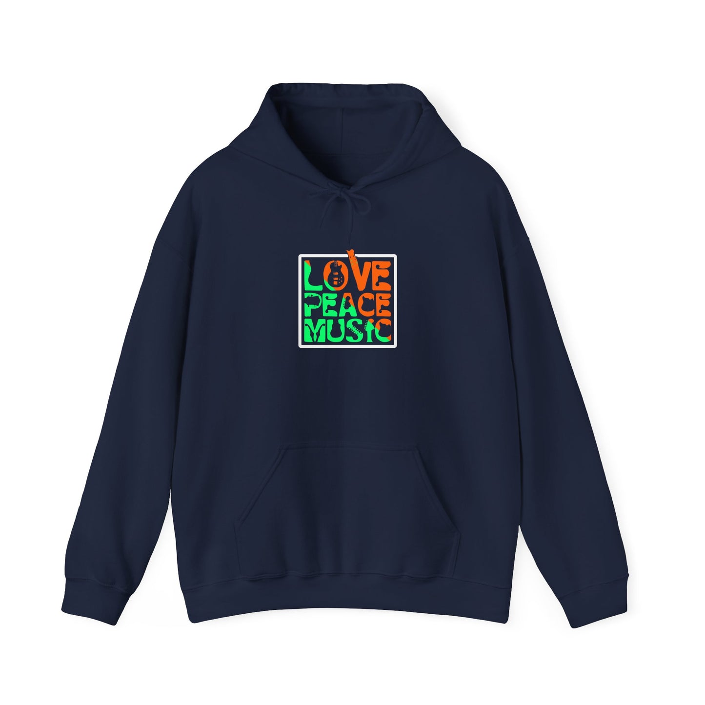 Love Peace Music Unisex Heavy Blend™ Hooded Sweatshirt