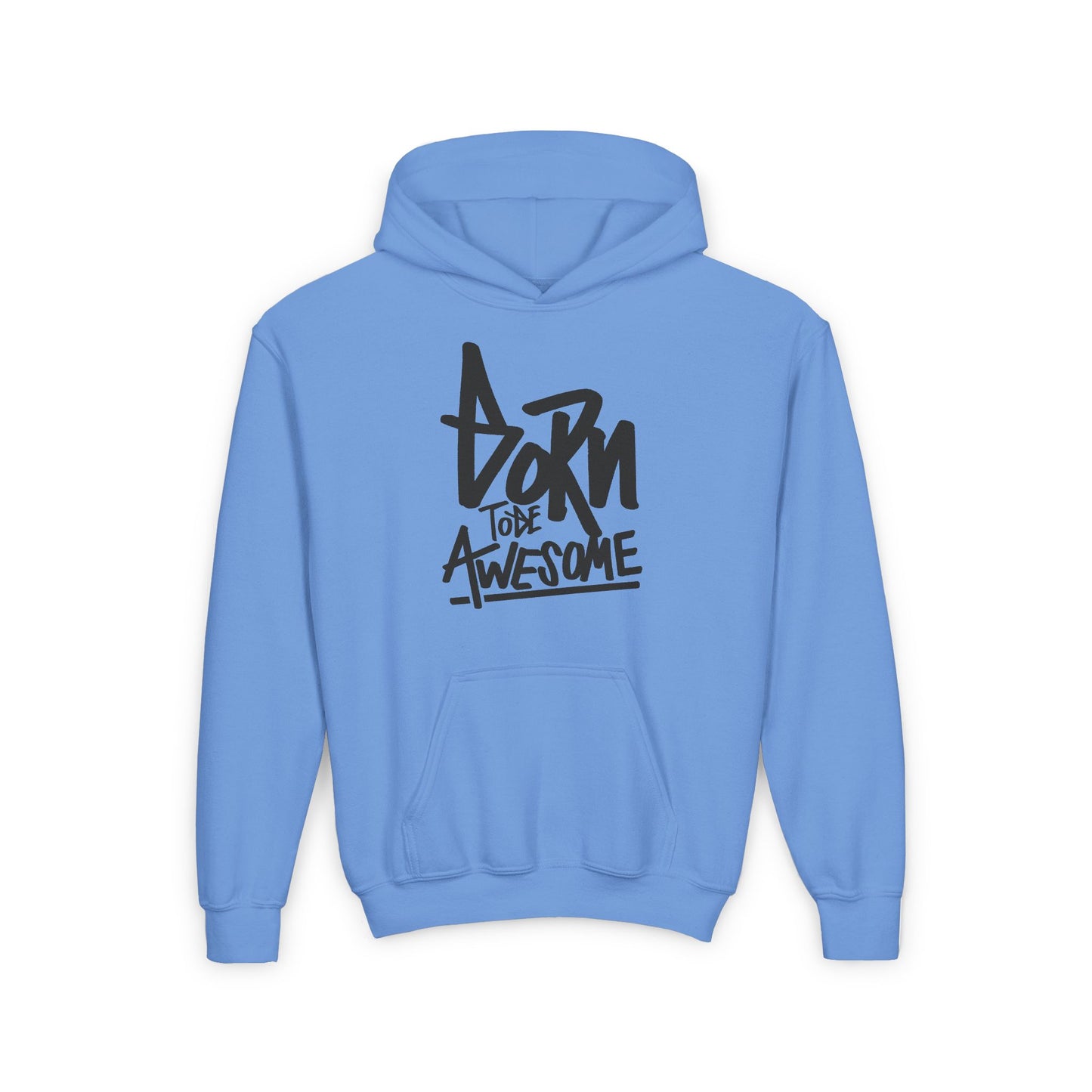 Born To Be Awesome Youth Heavy Blend Hooded Sweatshirt