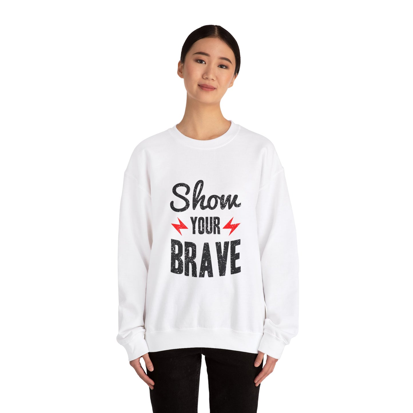 Show Your Brave Unisex Heavy Blend™ Crewneck Sweatshirt