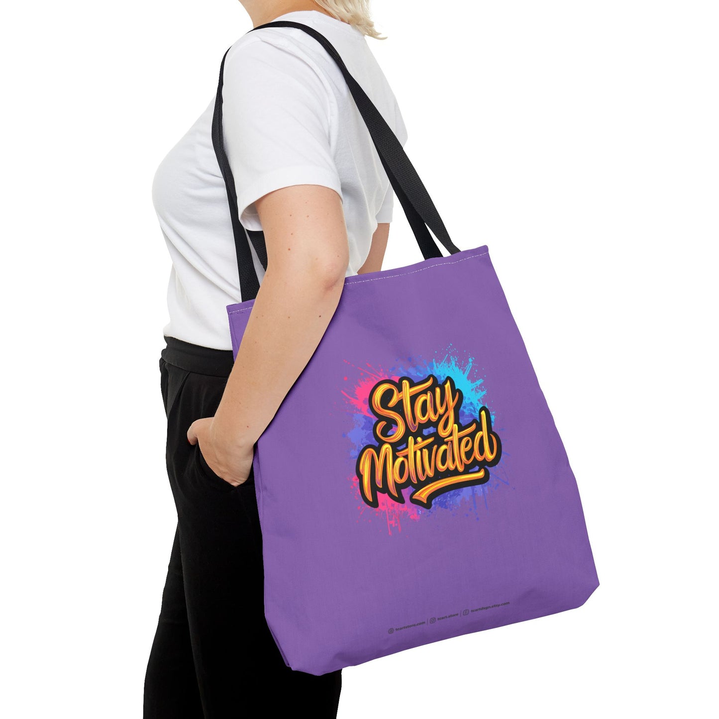 Stay Motivated Tote Bag (AOP)