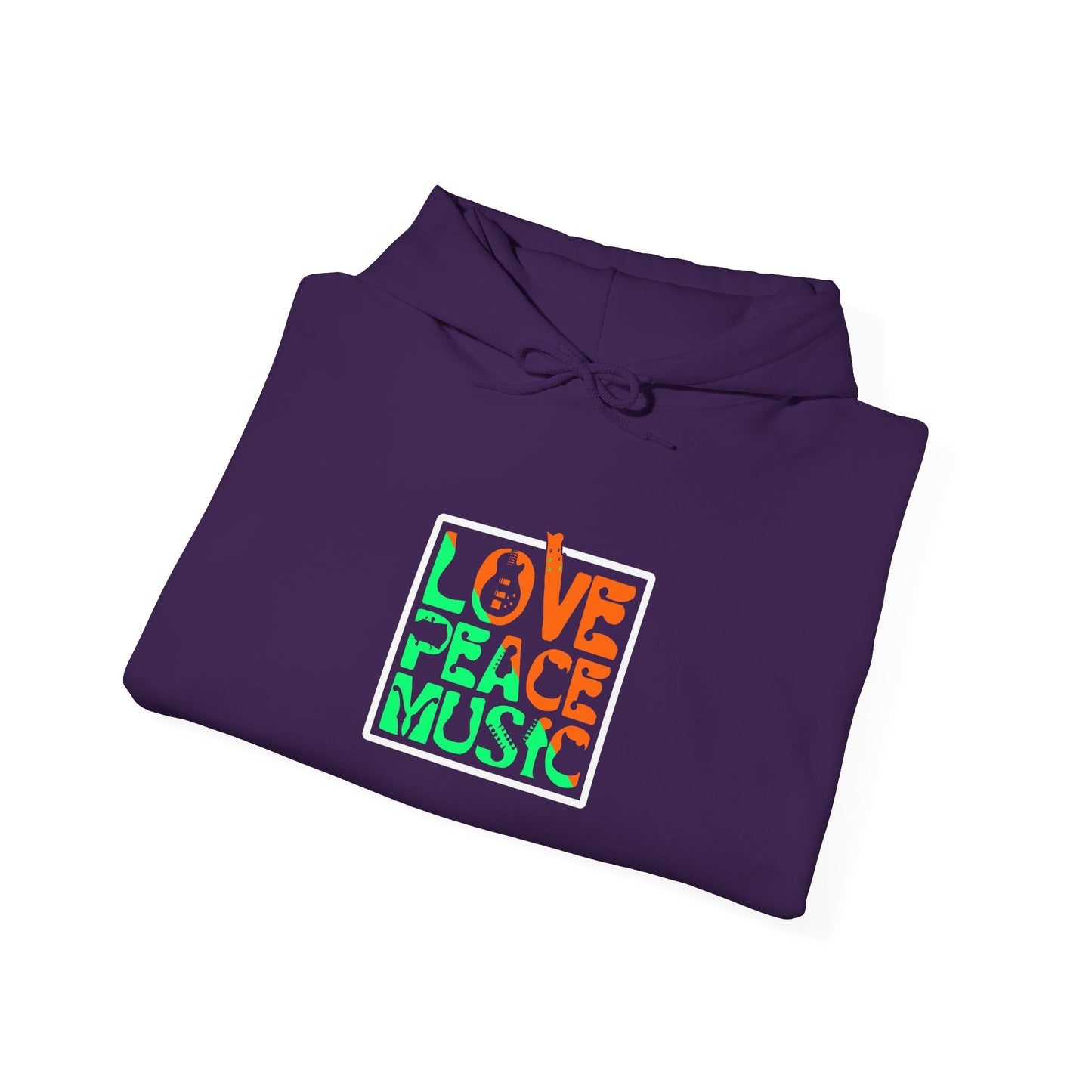 Love Peace Music Unisex Heavy Blend™ Hooded Sweatshirt
