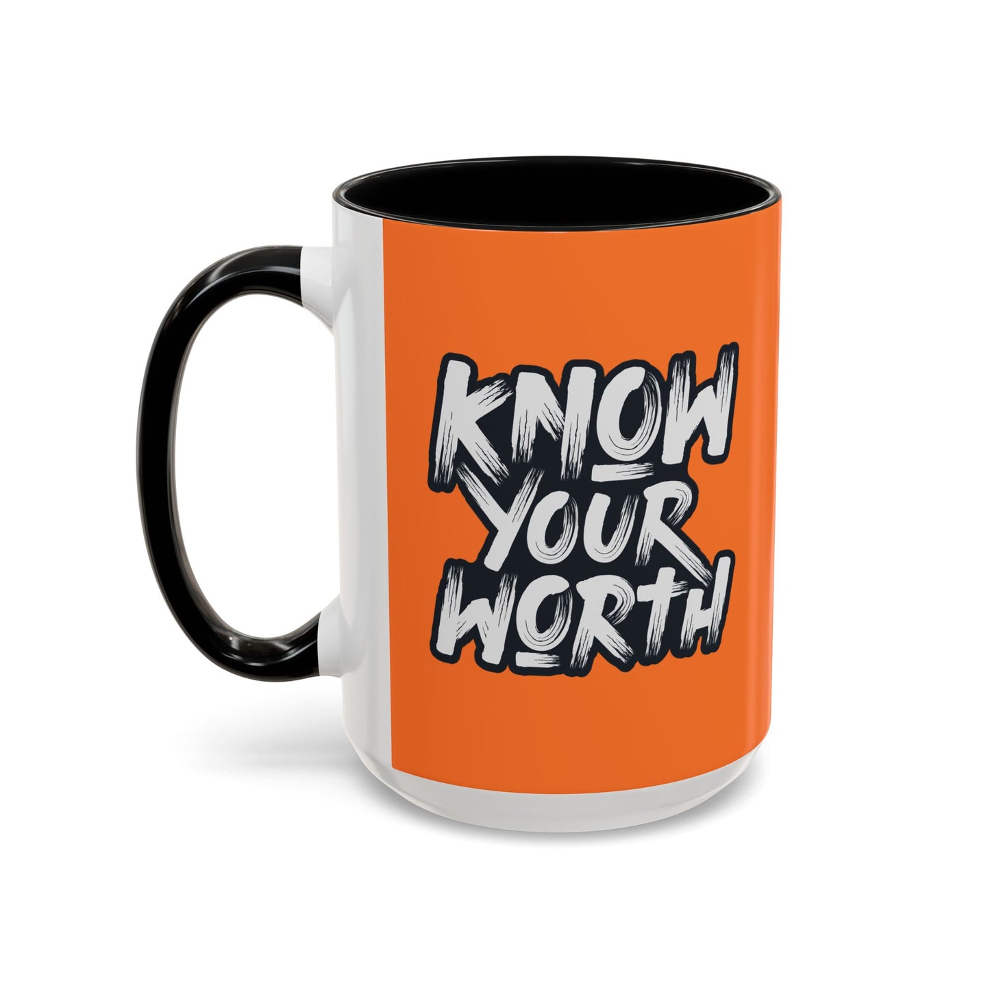 Know Your Worth Accent Coffee Mug (11, 15oz)