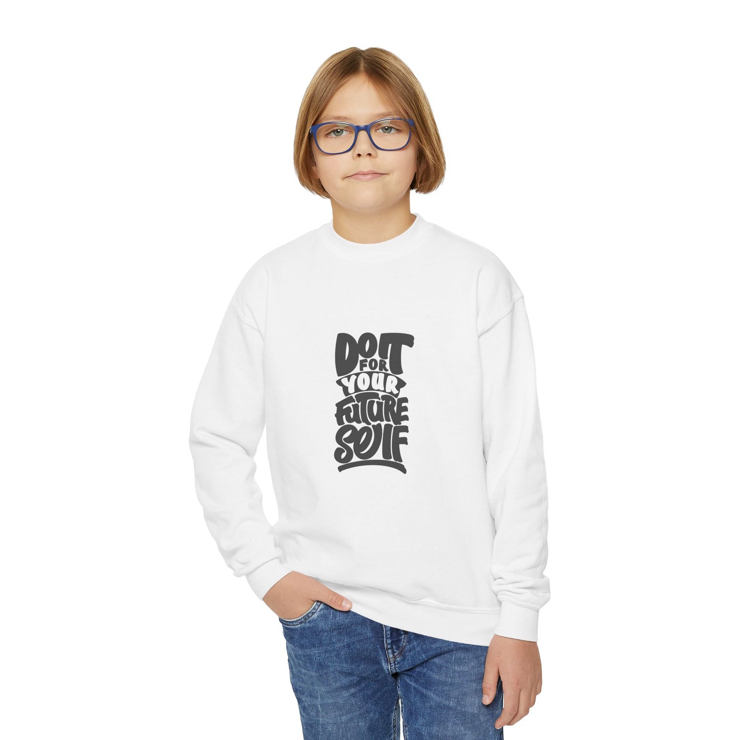 Do It For Your Future Self Youth Crewneck Sweatshirt