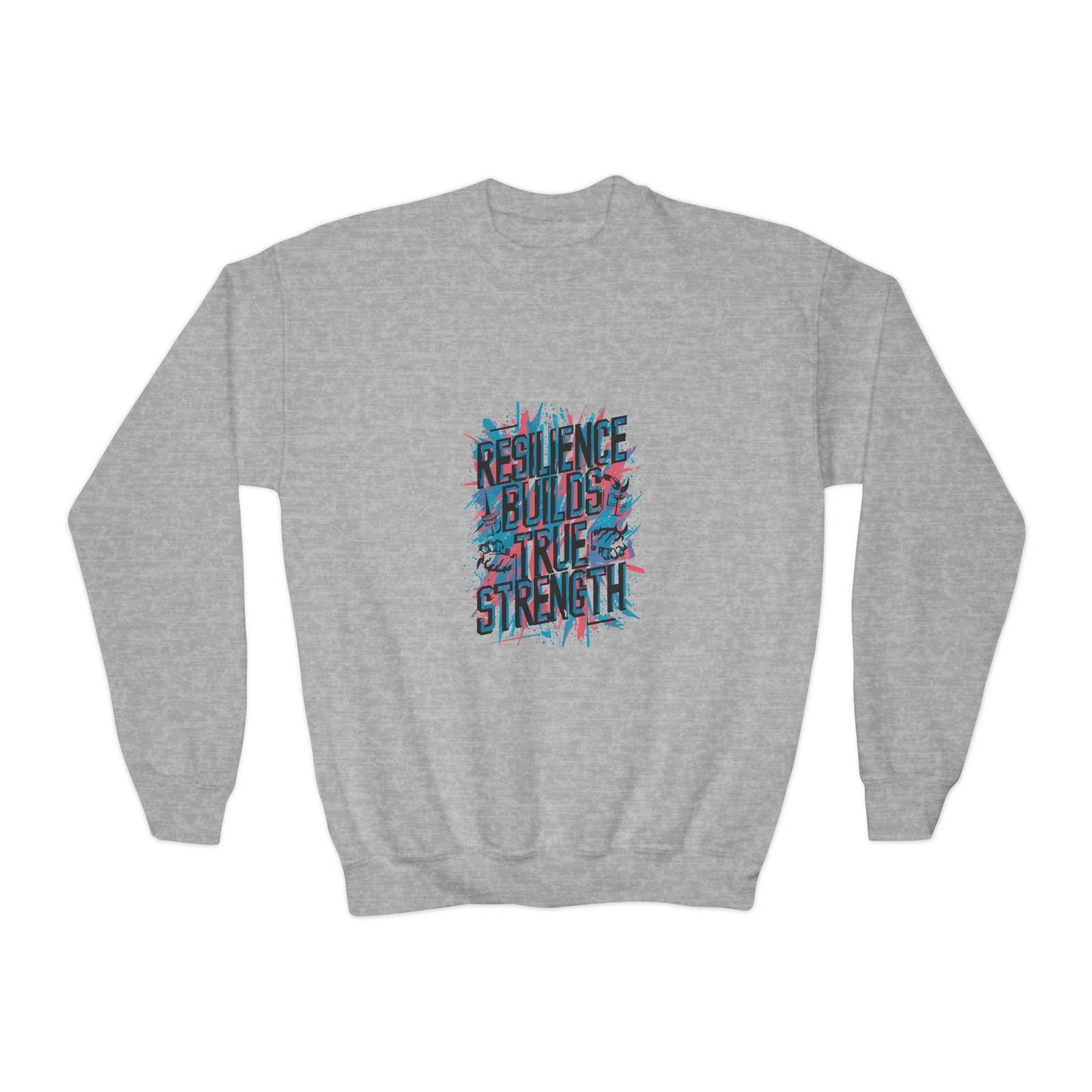 Resilience Builds True Strength Youth Crewneck Sweatshirt