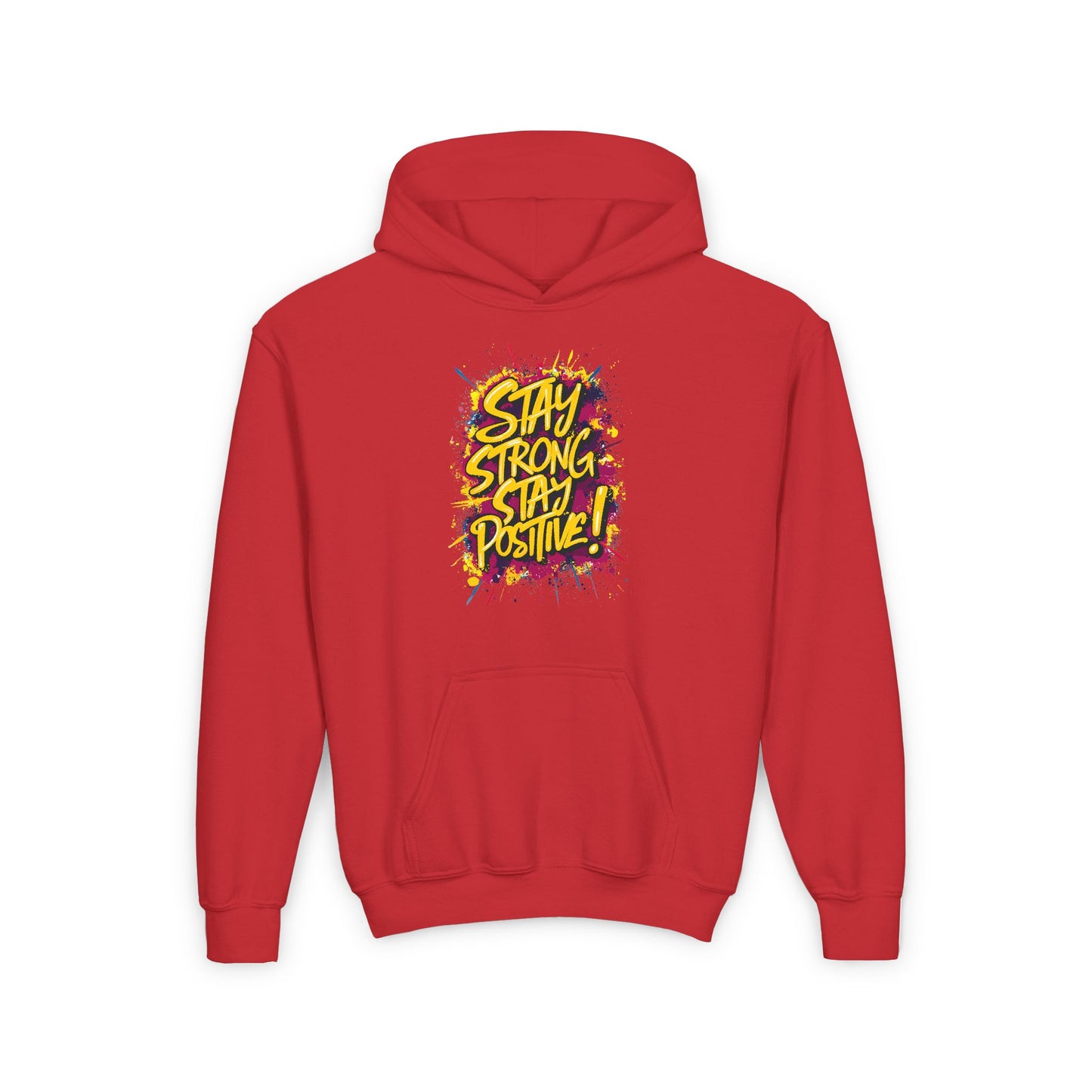 Stay Strong Stay Positive! Youth Heavy Blend Hooded Sweatshirt