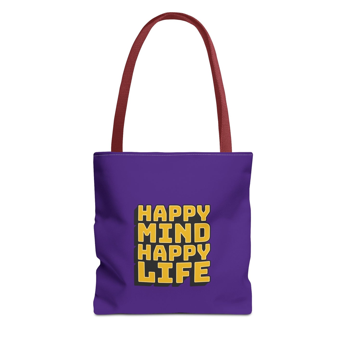 Happy Mind Happy Life Tote Bag (AOP)