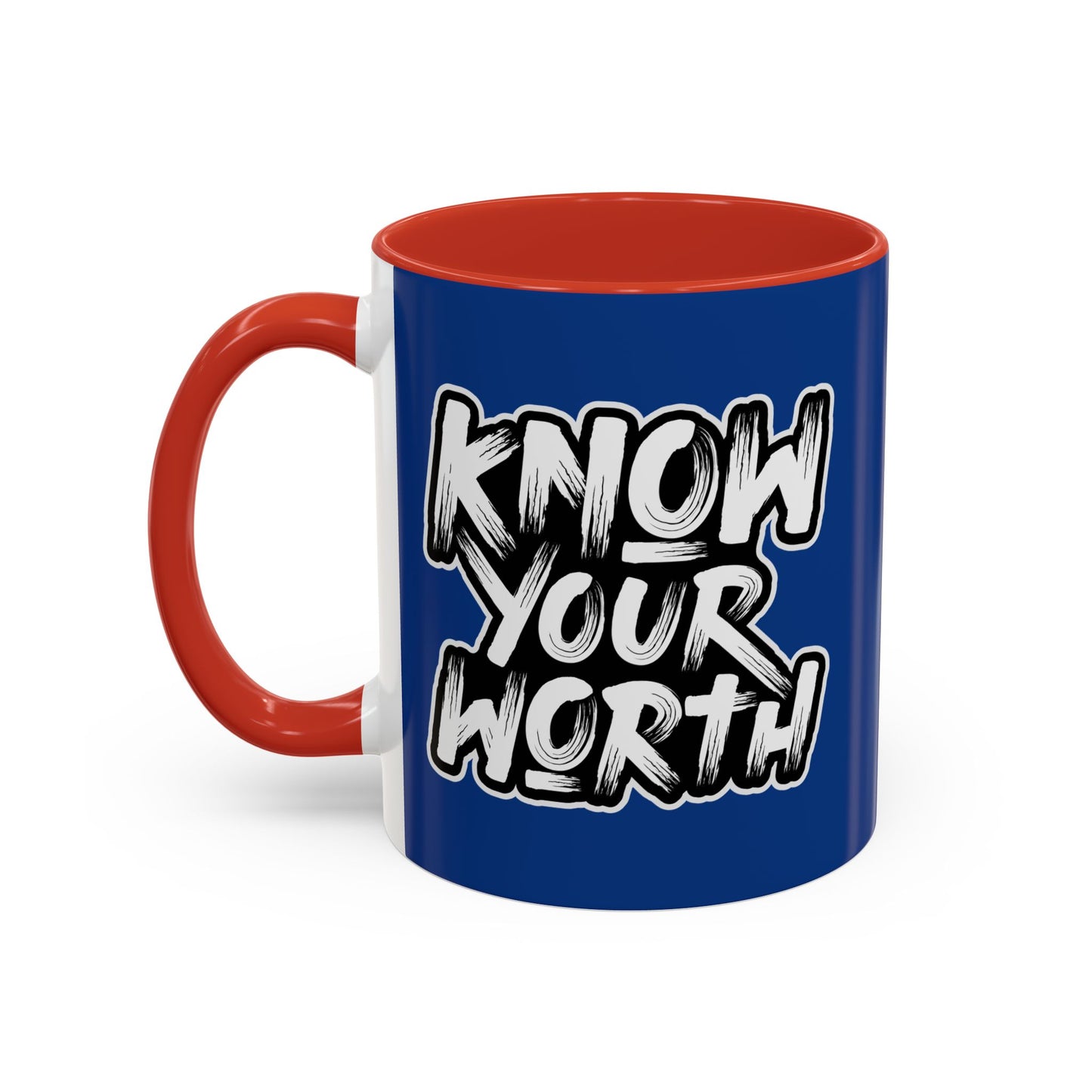 Know Your Worth Accent Coffee Mug (11, 15oz)