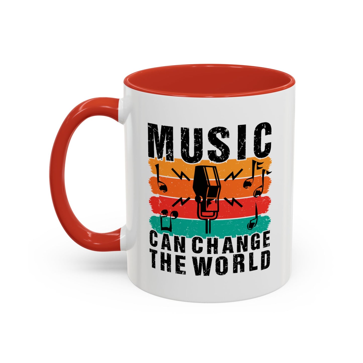 Music Can Change The World Accent Coffee Mug (11, 15oz)