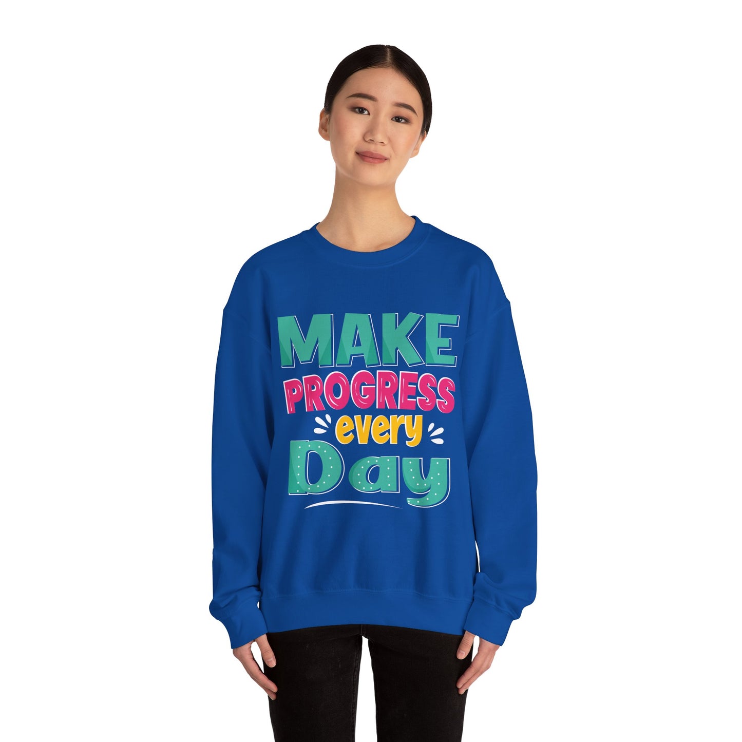 Make Progress Every Day Unisex Heavy Blend™ Crewneck Sweatshirt
