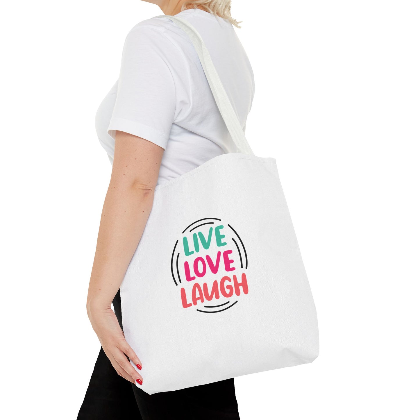 Live Love Laugh Tote Bag (AOP)