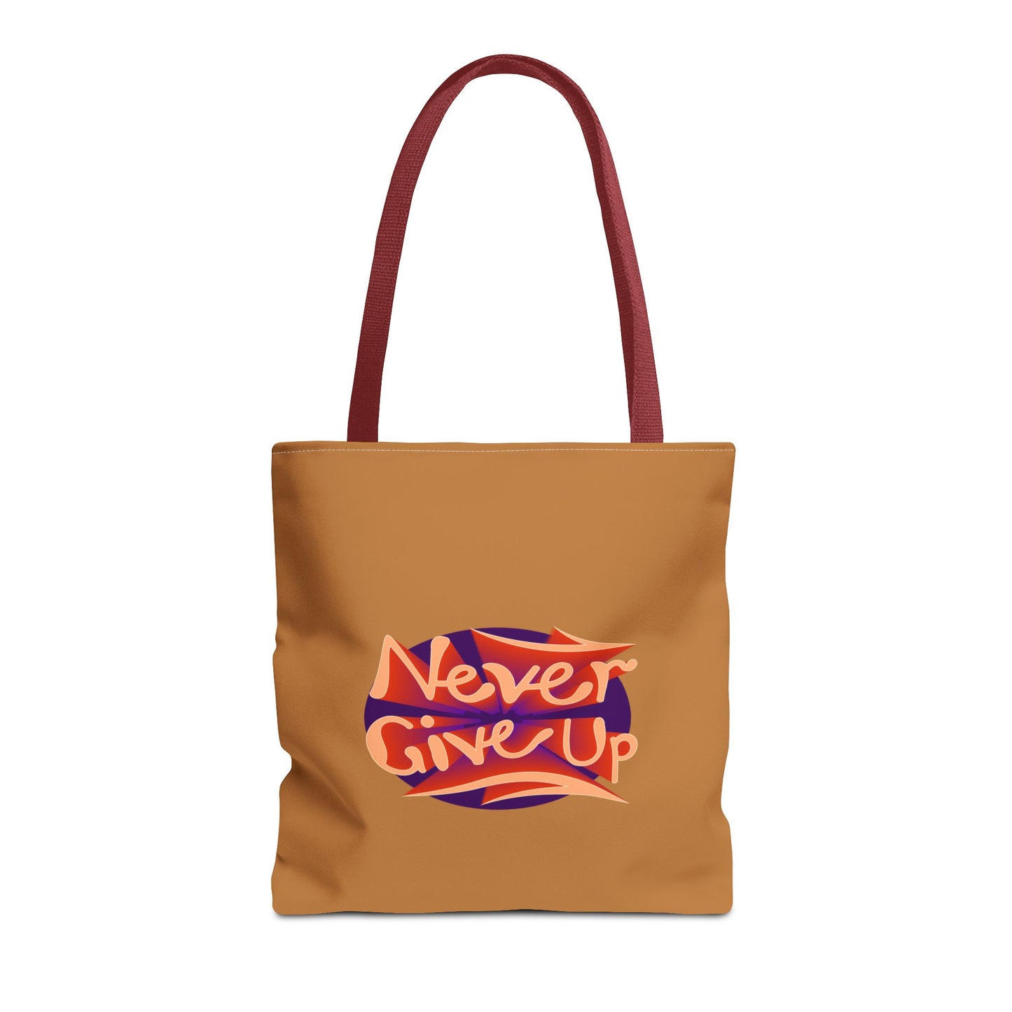 Never Give Up Tote Bag (AOP)