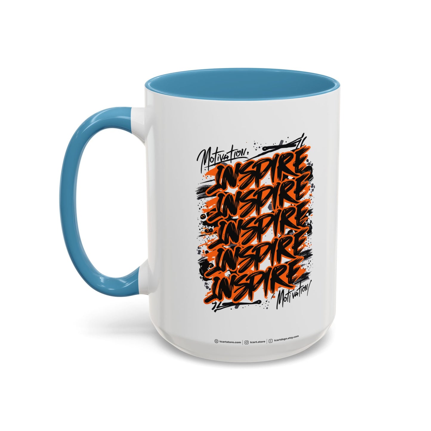 Motivation Inspire Motivation Accent Coffee Mug (11, 15oz)