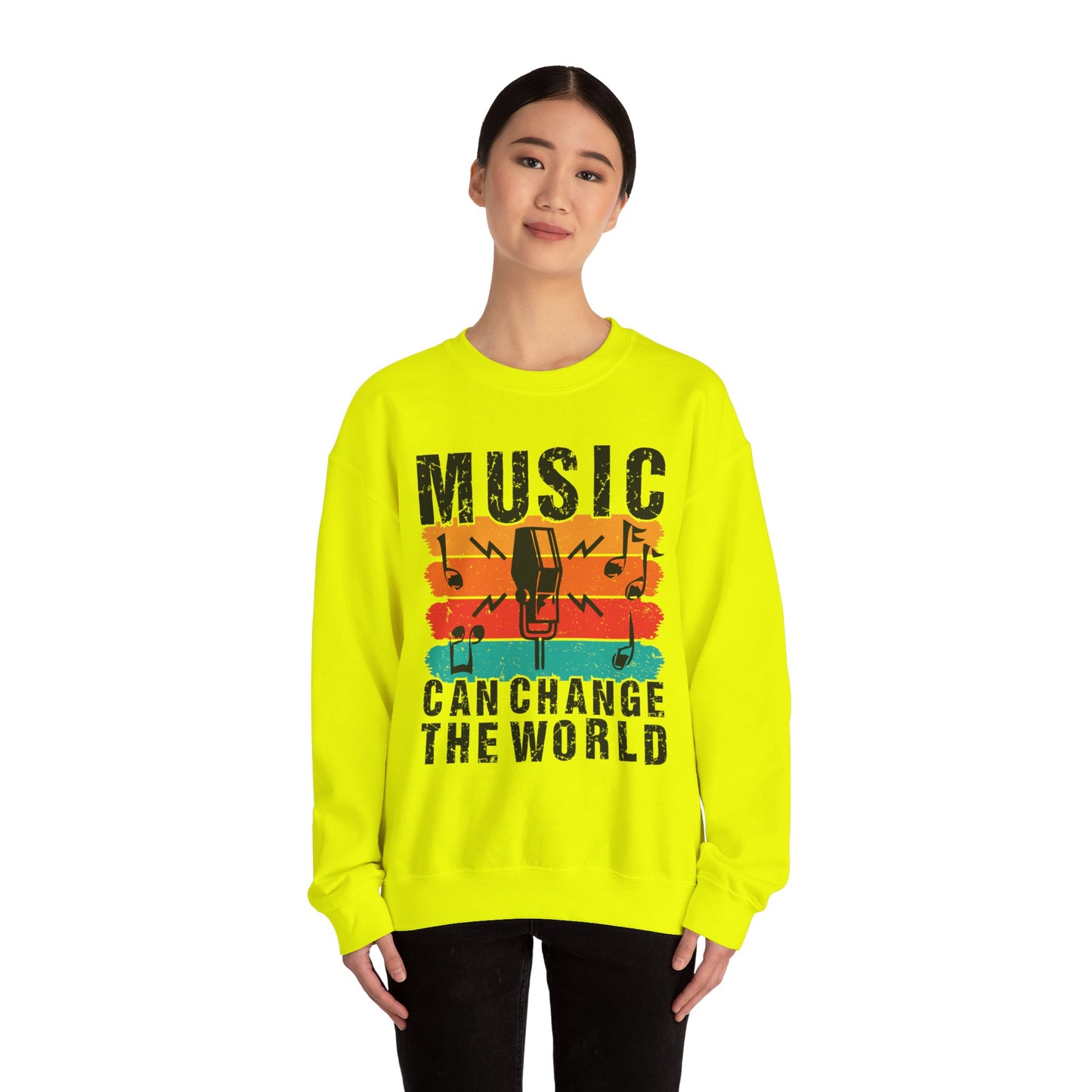 Music Can Change The World Unisex Heavy Blend™ Crewneck Sweatshirt