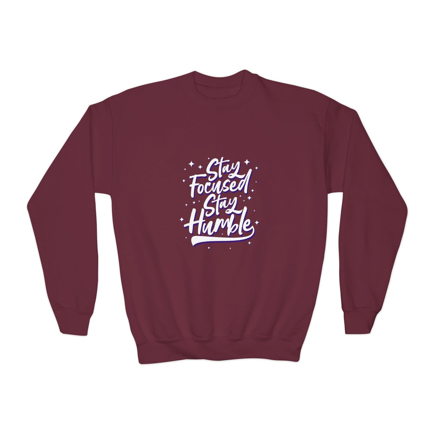Stay Focused Stay Humble Youth Crewneck Sweatshirt