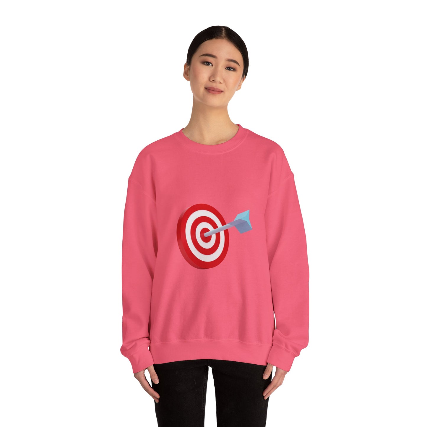 3d Render Arroe Hit The Center Of Target Or Goal Of Success Unisex Heavy Blend™ Crewneck Sweatshirt
