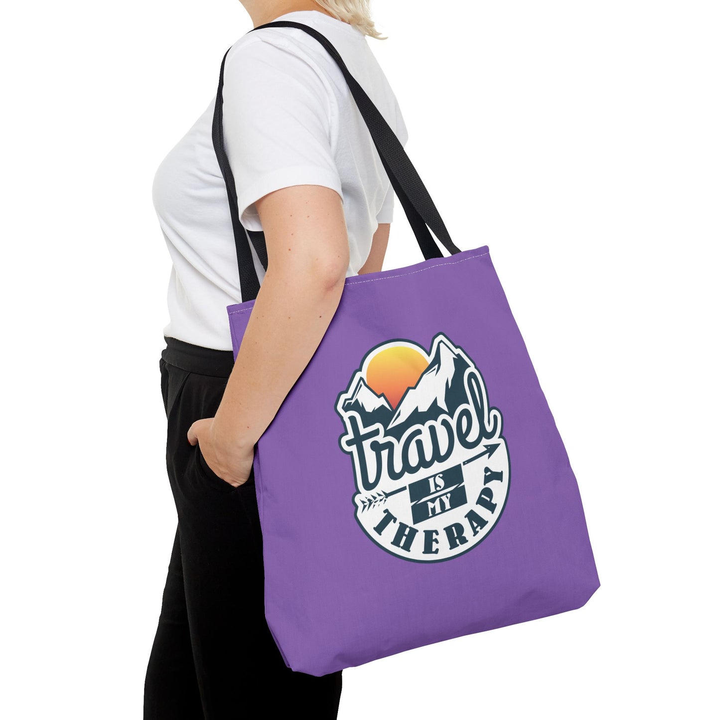 Travel Is My Therapy Tote Bag (AOP)