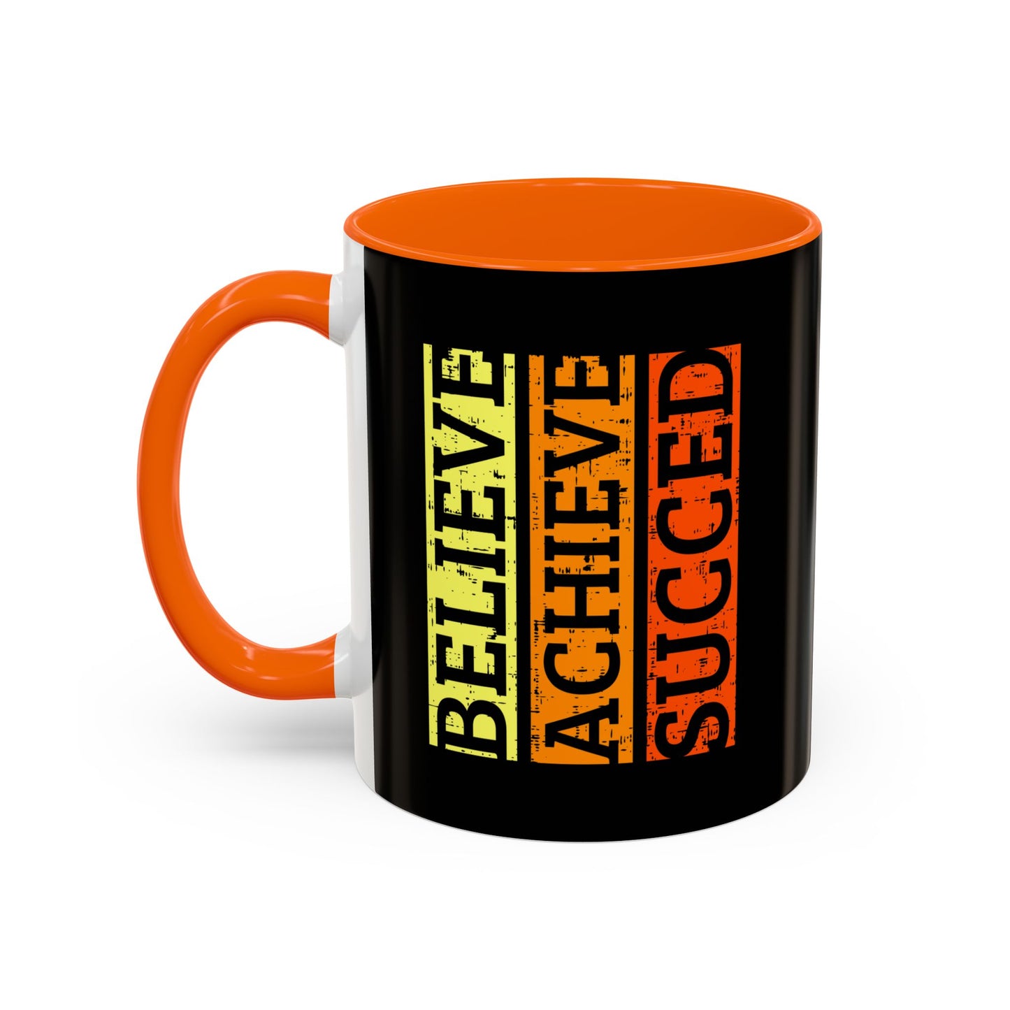 Belive Achieve Succed Accent Coffee Mug (11, 15oz)