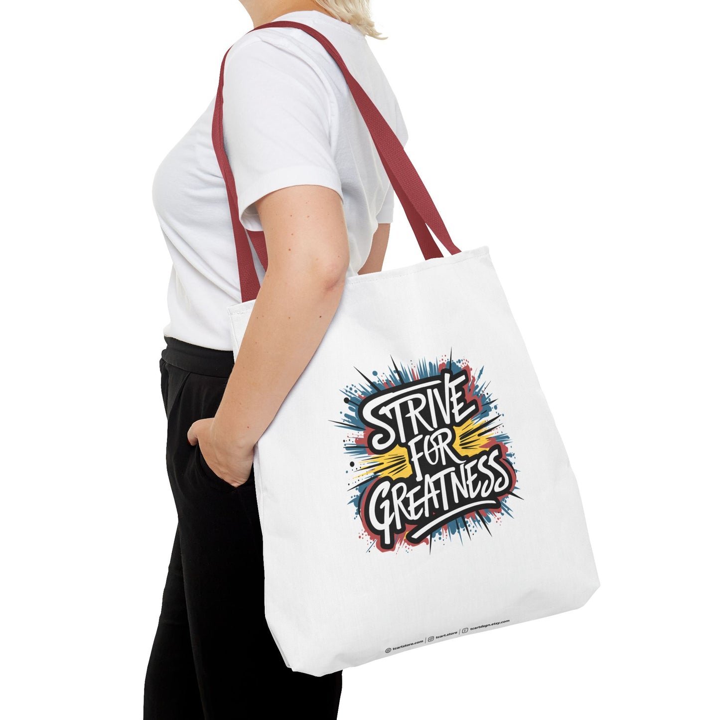 Strive For Greatness Tote Bag (AOP)