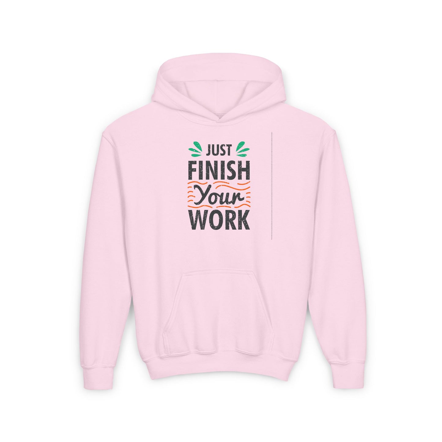 Just Finish Your Work Youth Heavy Blend Hooded Sweatshirt