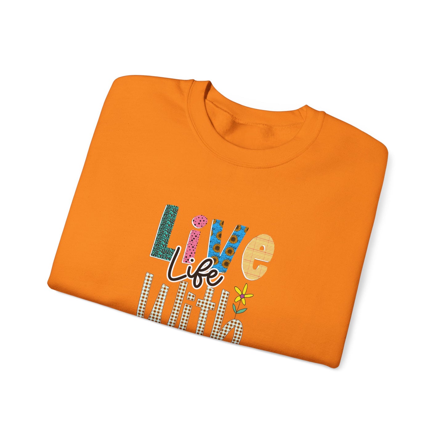Live Life With Joy Unisex Heavy Blend™ Crewneck Sweatshirt