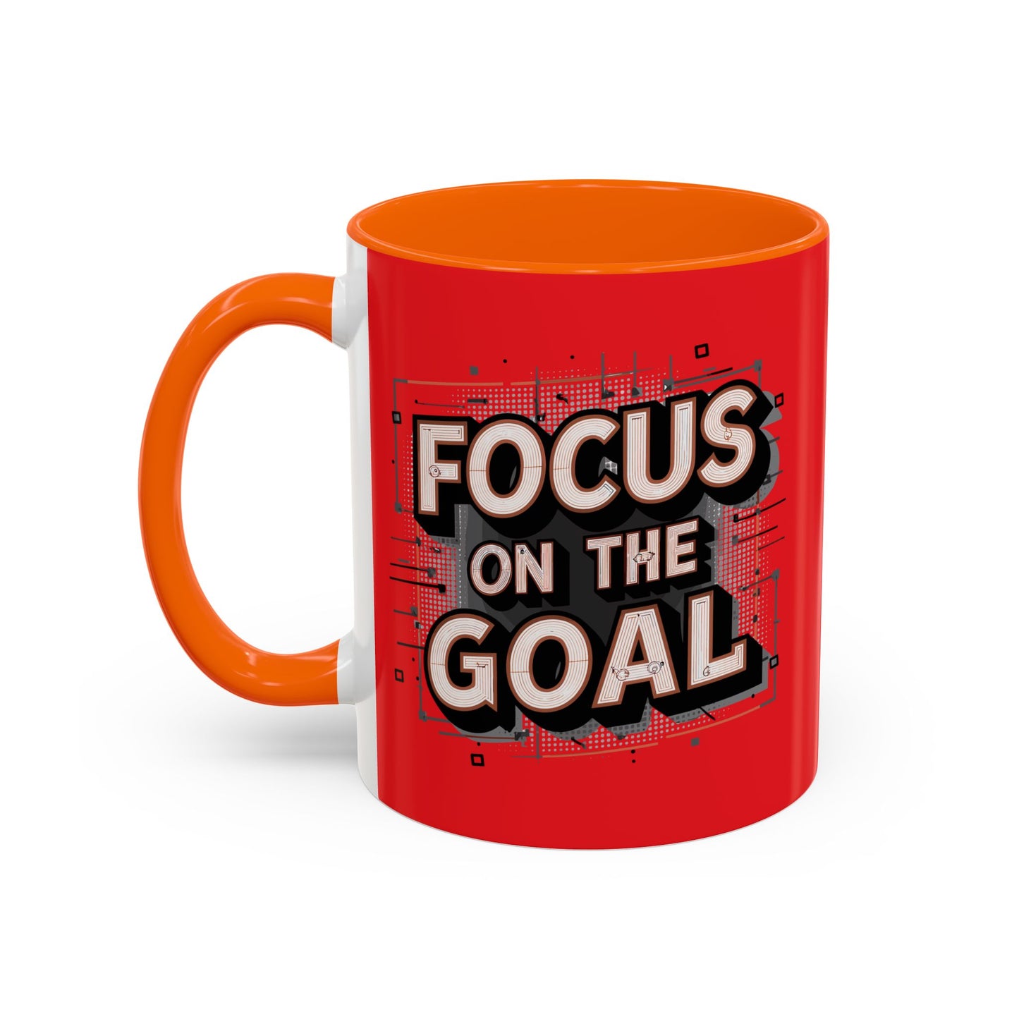 Focus On The Goal Accent Coffee Mug (11, 15oz)