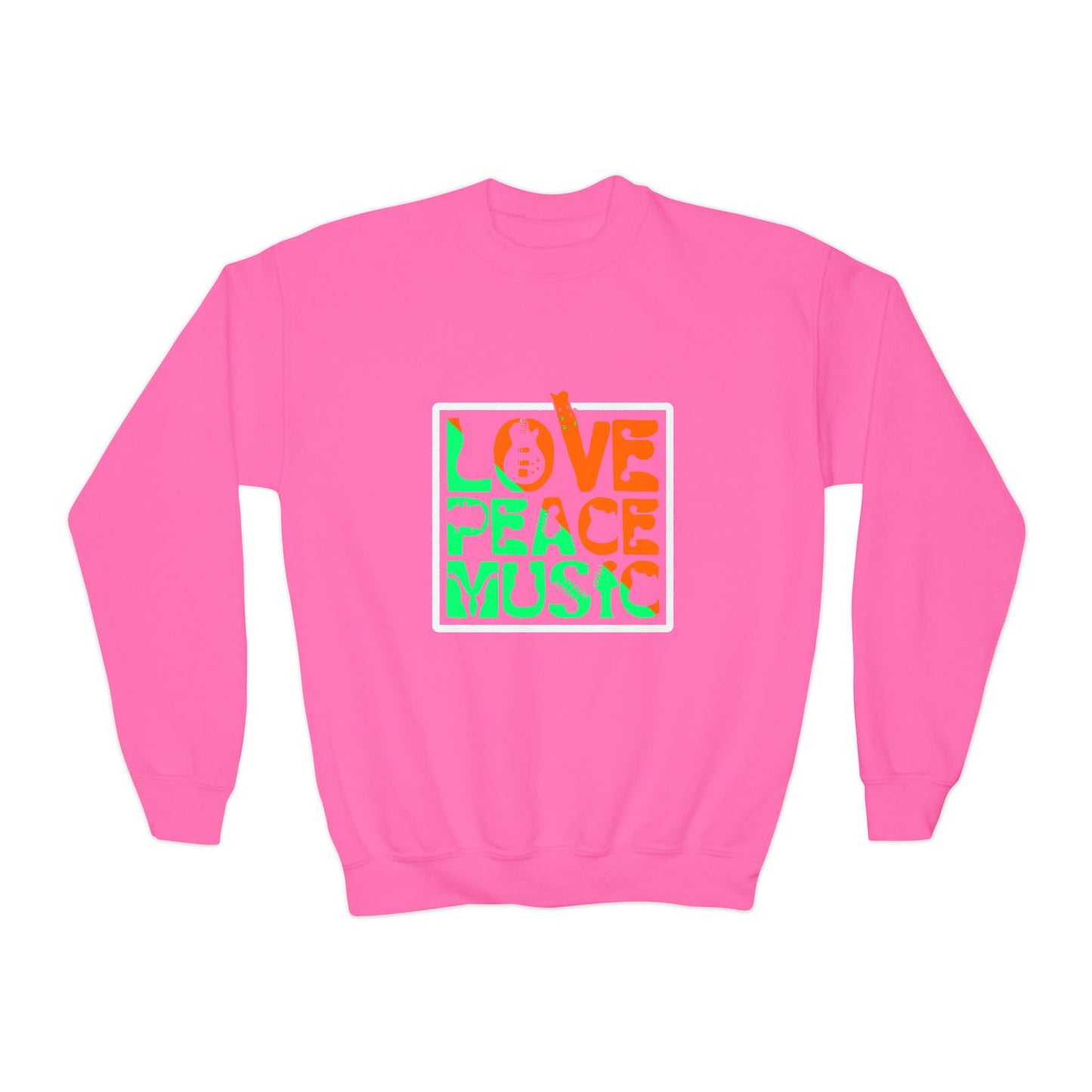 Love Peace Music Youth Crewneck Sweatshirt
