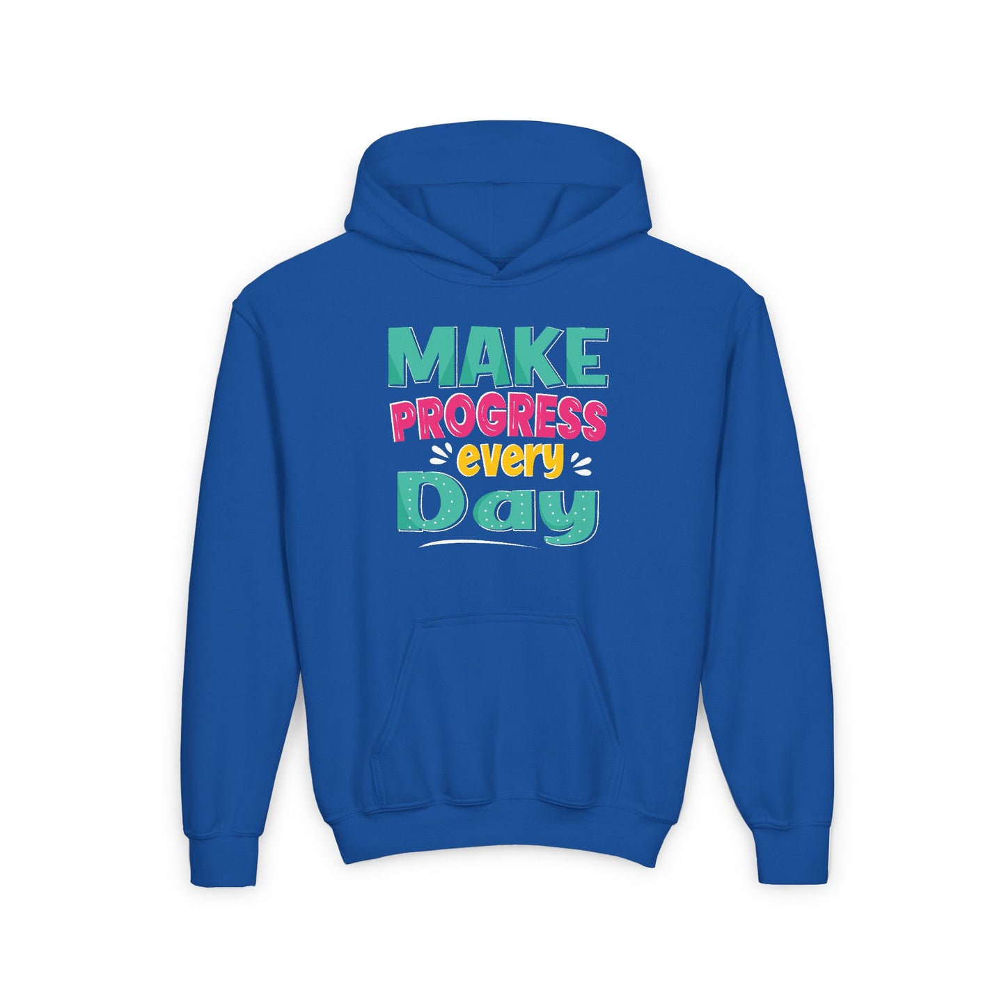 Make Progress Every Day Youth Heavy Blend Hooded Sweatshirt