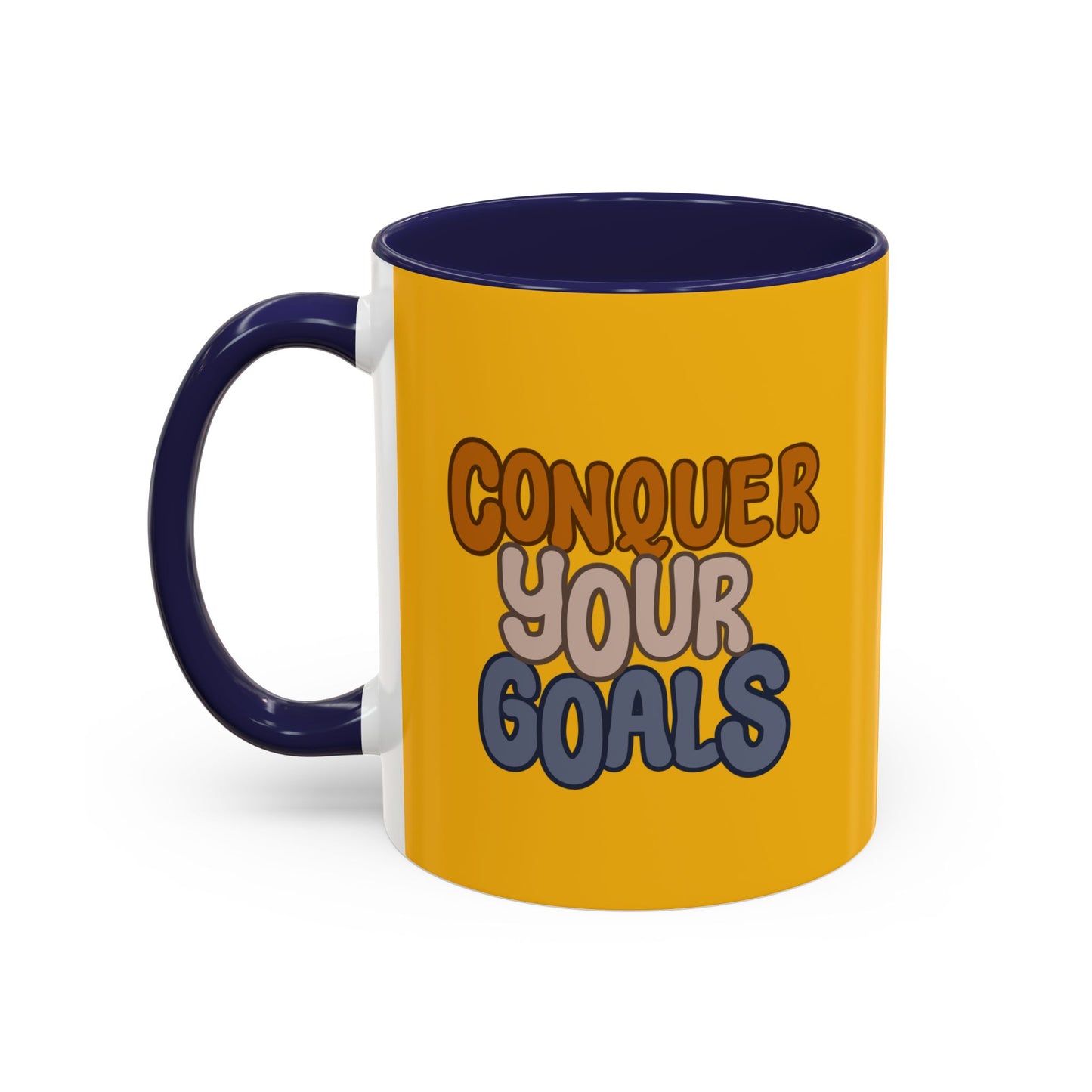 Conquer Your Goals Accent Coffee Mug (11, 15oz)
