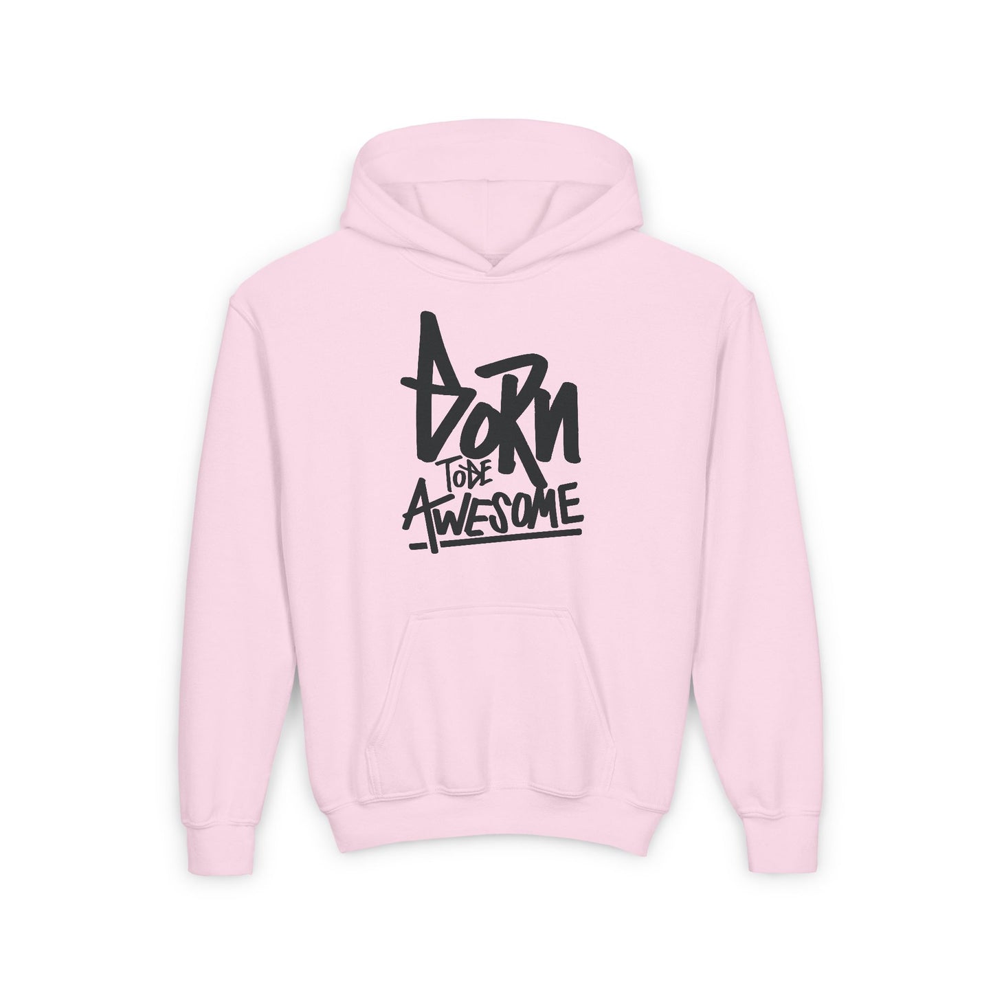 Born To Be Awesome Youth Heavy Blend Hooded Sweatshirt