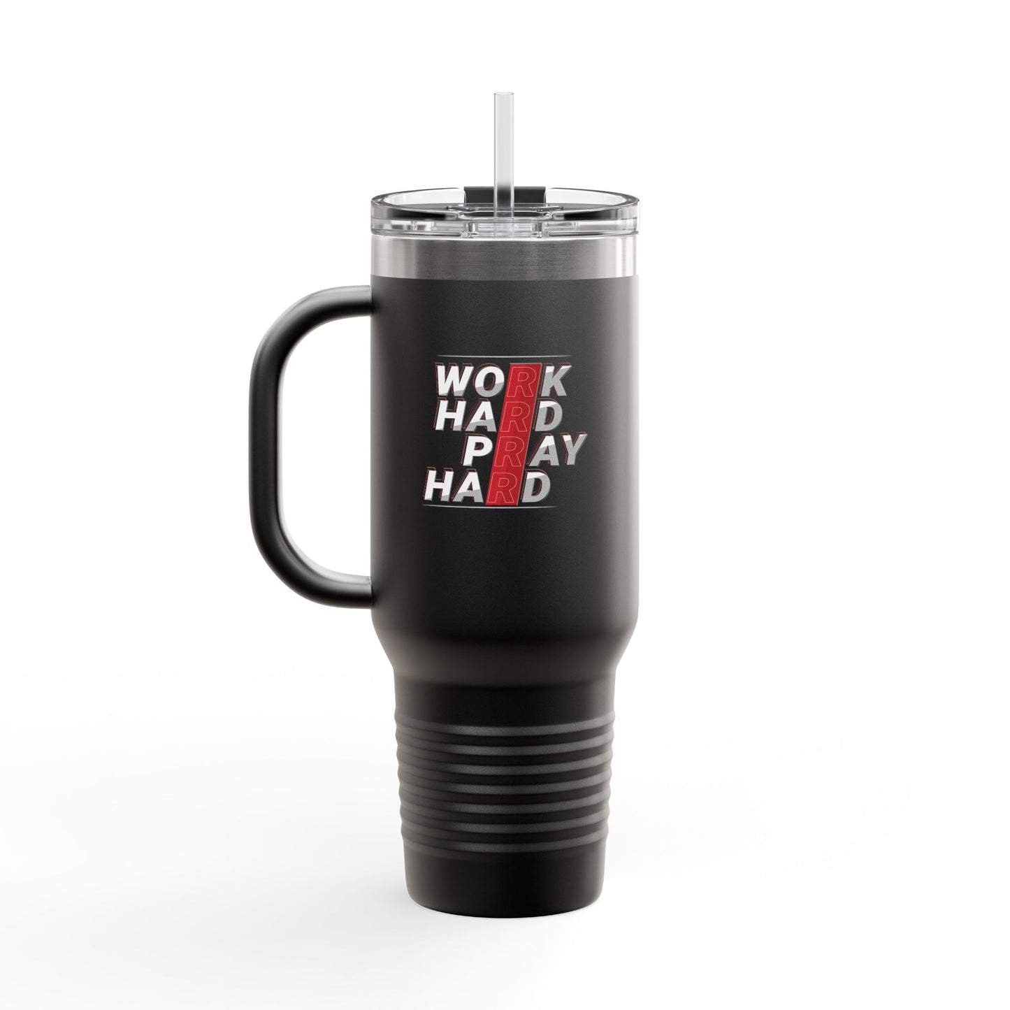 Work Hard Pray Hard Insulated Travel Mug, 40oz