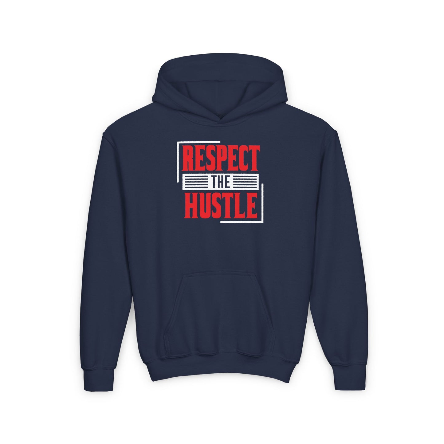 Respect The Hustle Youth Heavy Blend Hooded Sweatshirt