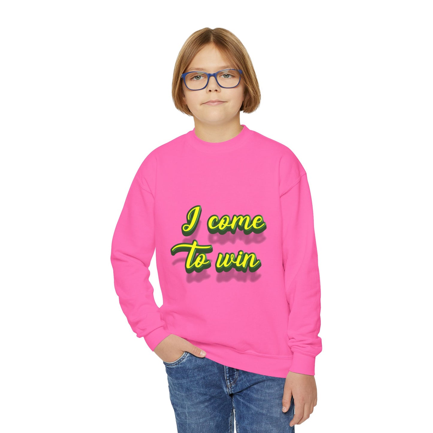 I Come To Win Youth Crewneck Sweatshirt