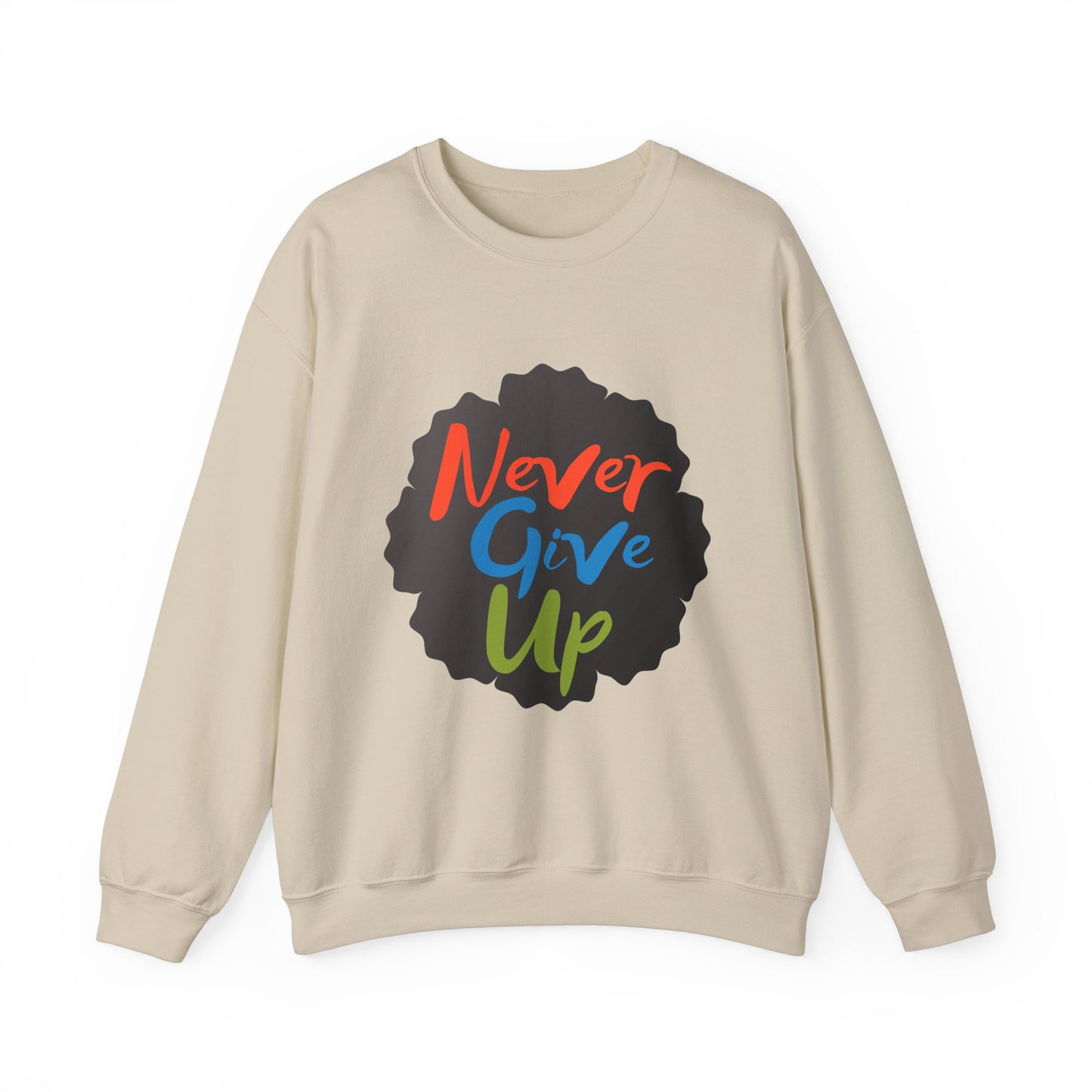 Never Give Up Unisex Heavy Blend™ Crewneck Sweatshirt